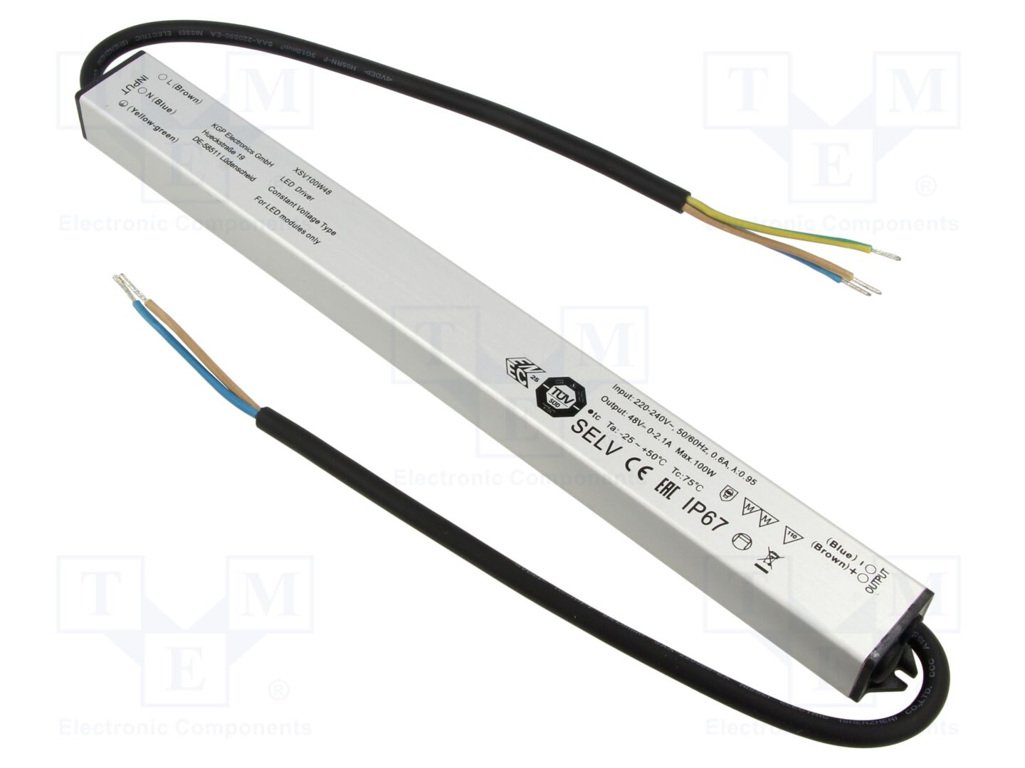 KGP ELECTRONICS XSV100W48CG LED-verkkolaite 100W 48VDC