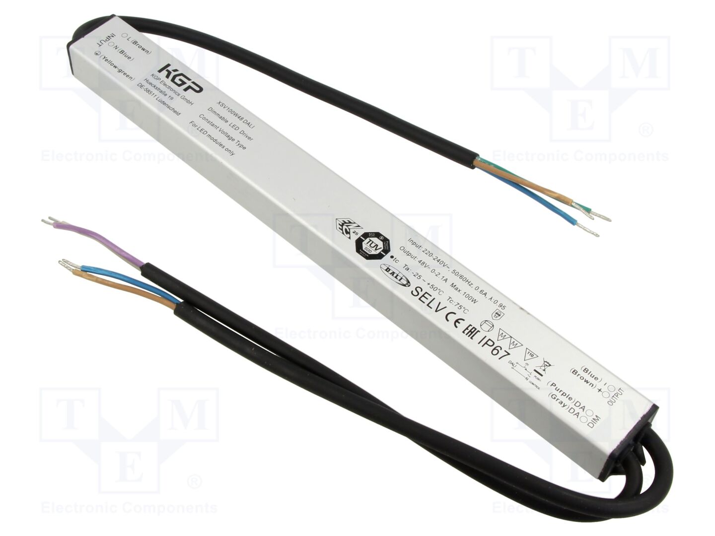KGP ELECTRONICS XSV100W48CG-DALI LED-virtalähde 100W 48VDC