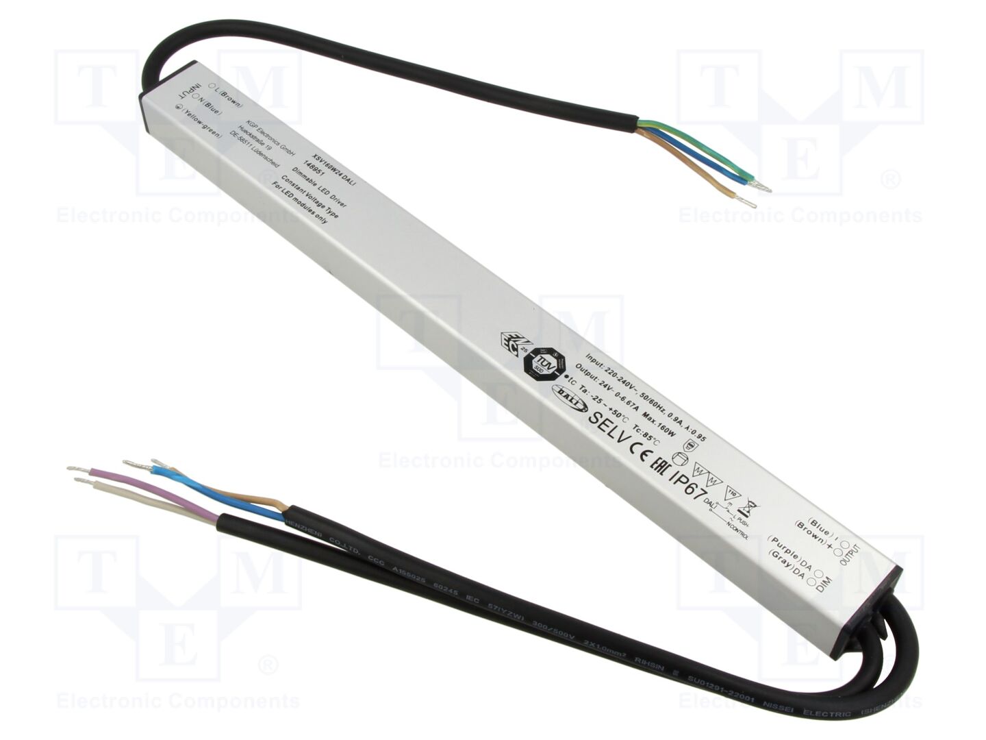 KGP ELECTRONICS XSV160W24CG-DALI LED-virtalähde 160W 24VDC