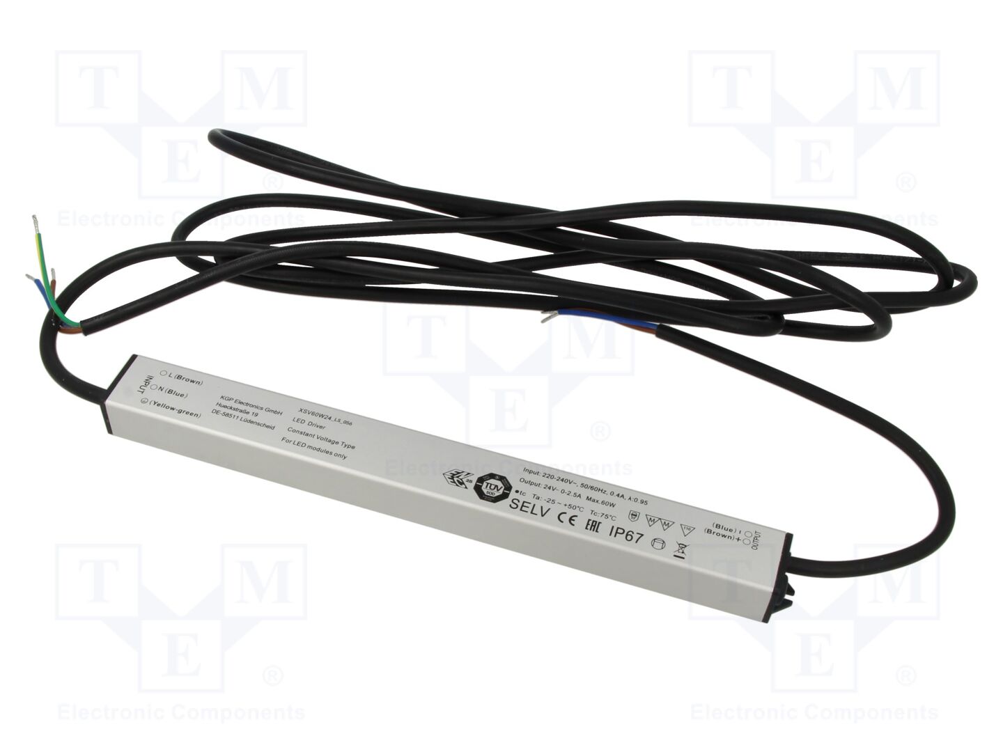 KGP ELECTRONICS XSV60W24CG LED-verkkolaite 60W 24VDC 2.5A