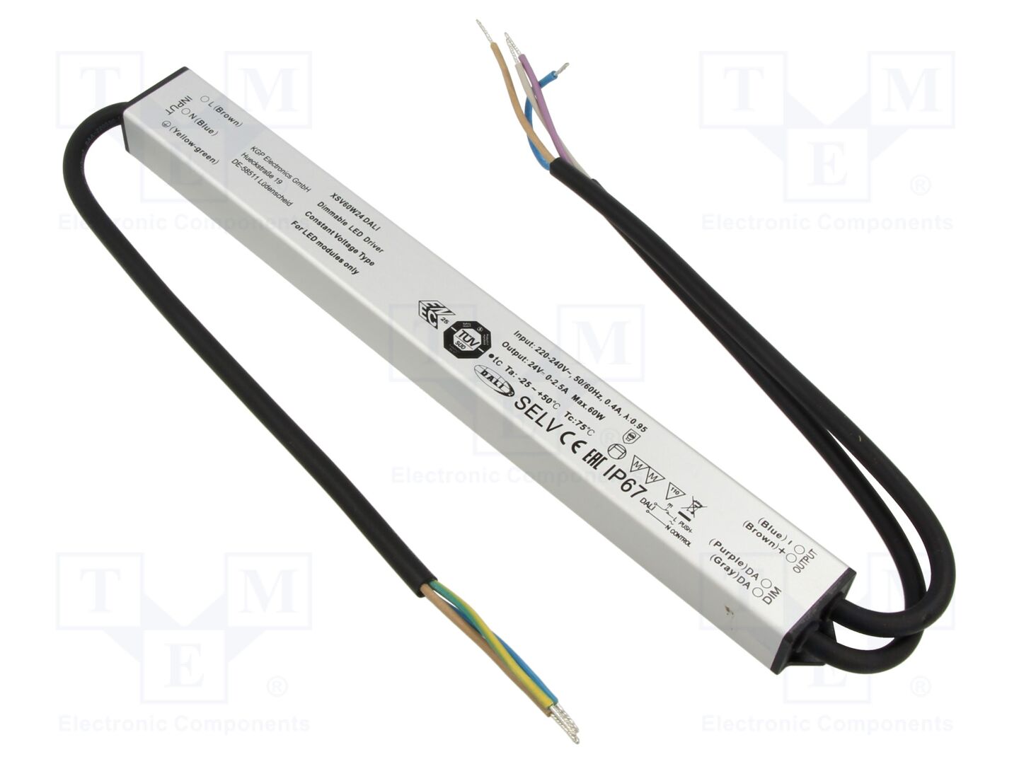 KGP ELECTRONICS XSV60W24CG-DALI LED-virtalähde 60W 24VDC