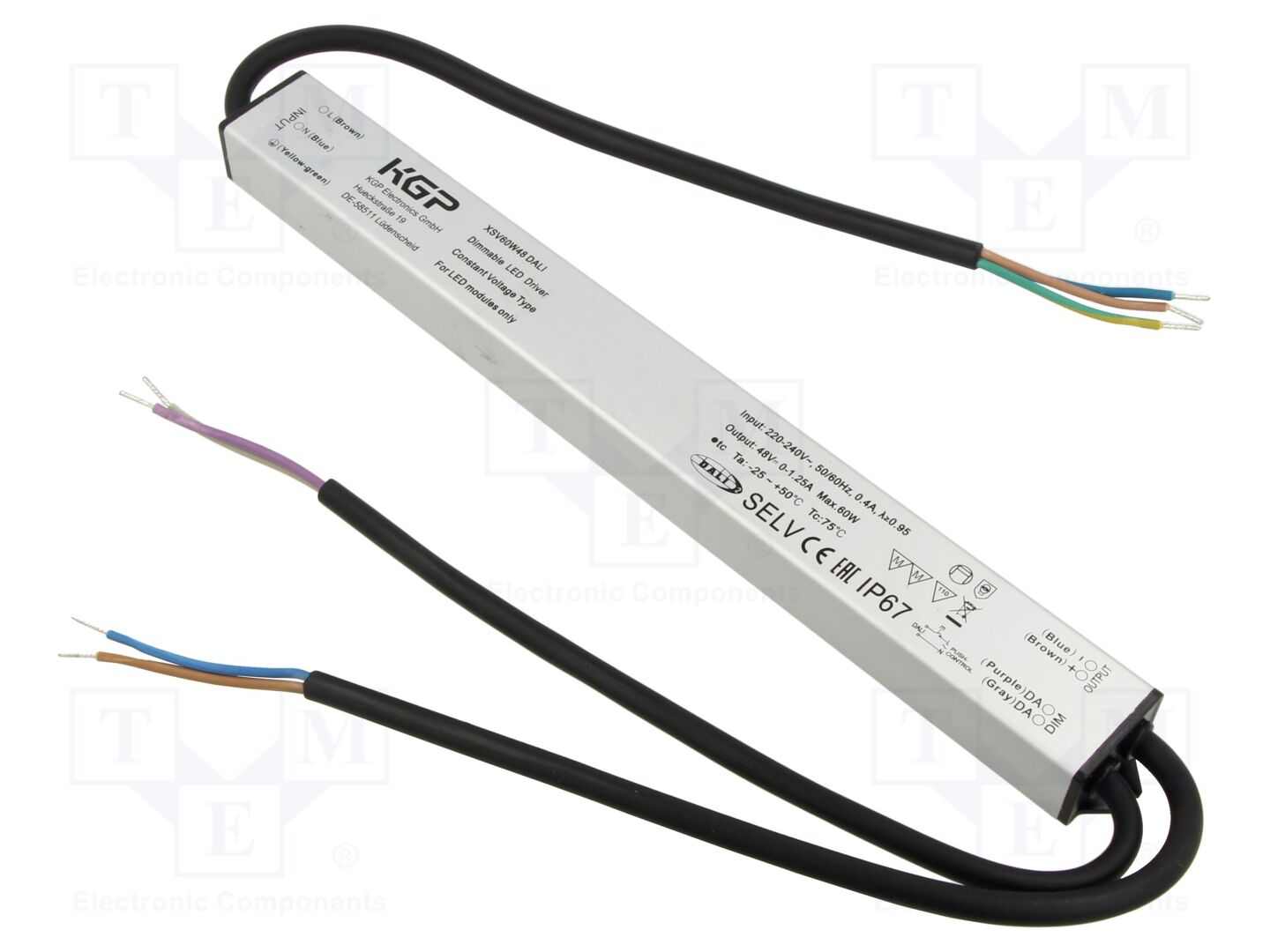 KGP ELECTRONICS XSV60W48CG-DALI LED-virtalähde 60W 48VDC