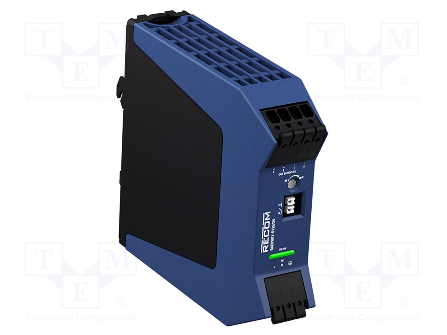 RECOM RACPRO1-S120/12 DIN-kiskoon asennettava kytkentävirtalähde 96W 12VDC 8A