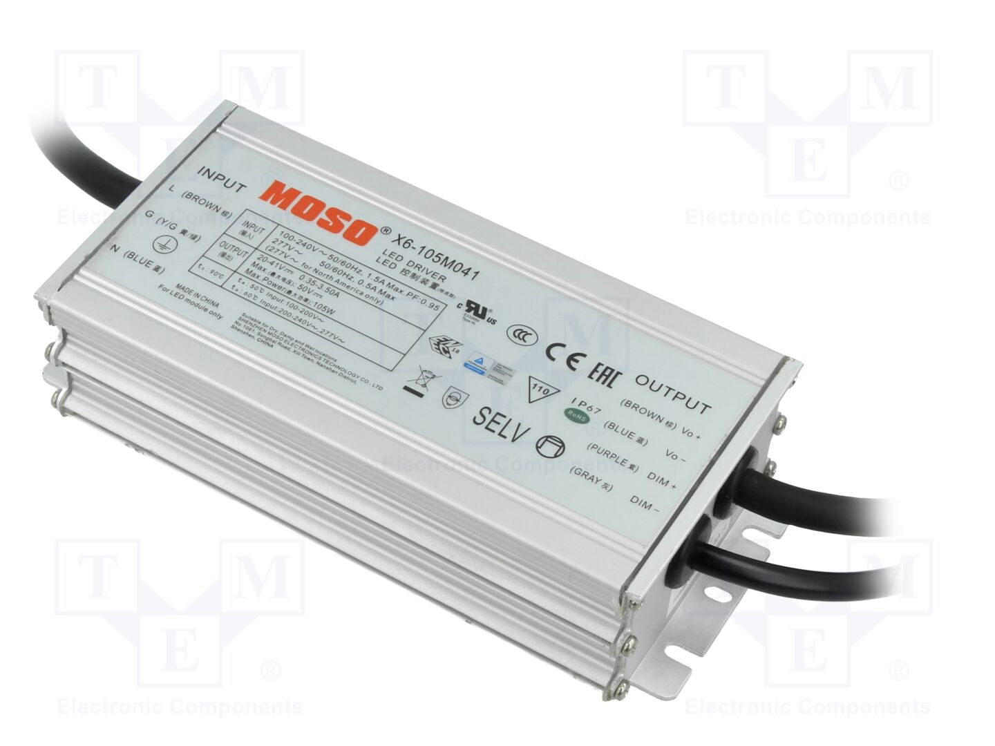 MOSO X6-105M041 LED-virtalähde 105W 20-41VDC