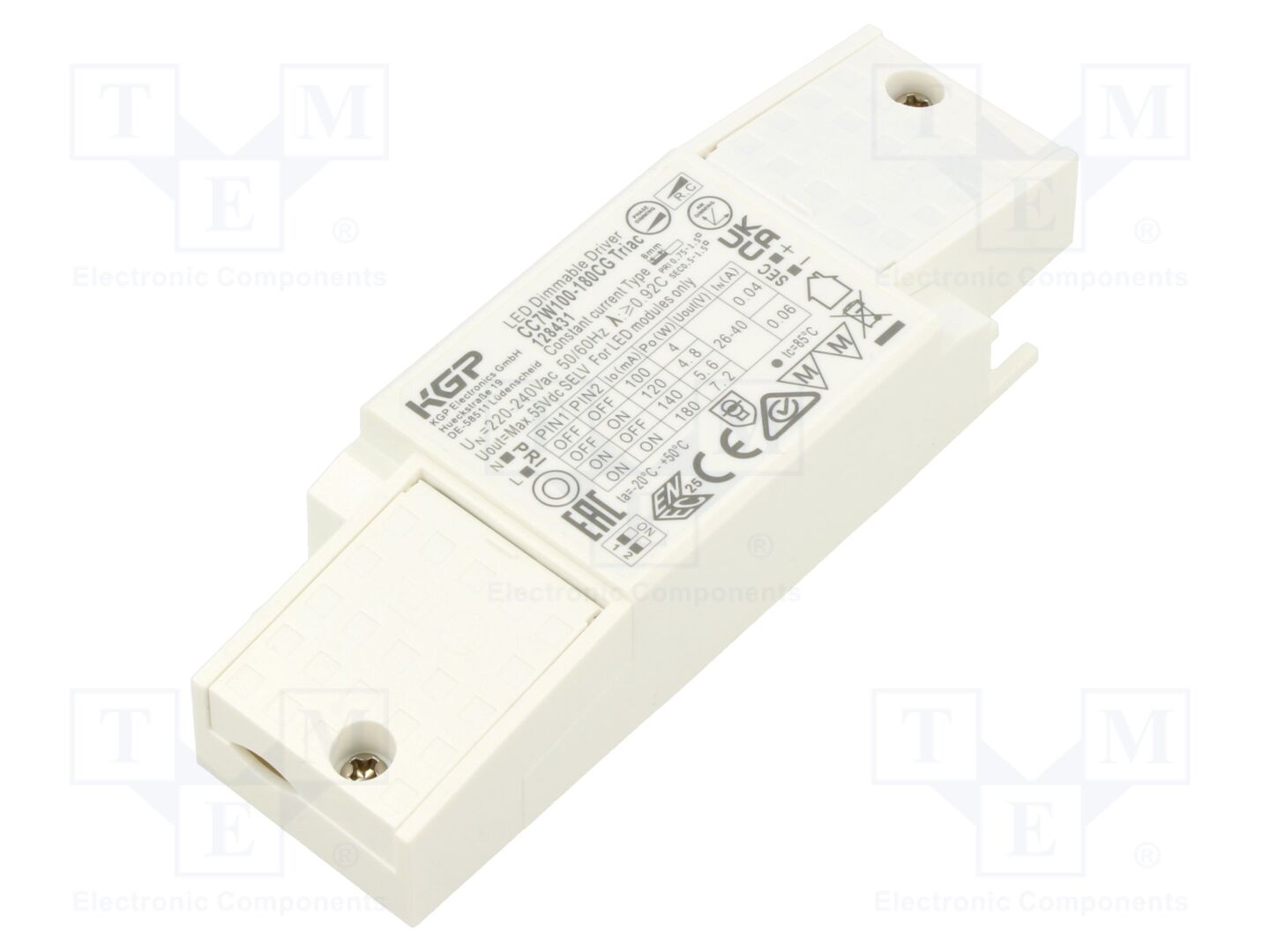 KGP ELECTRONICS CC7W100-180CG-TR LED-virtalähde 7W 26-40VDC