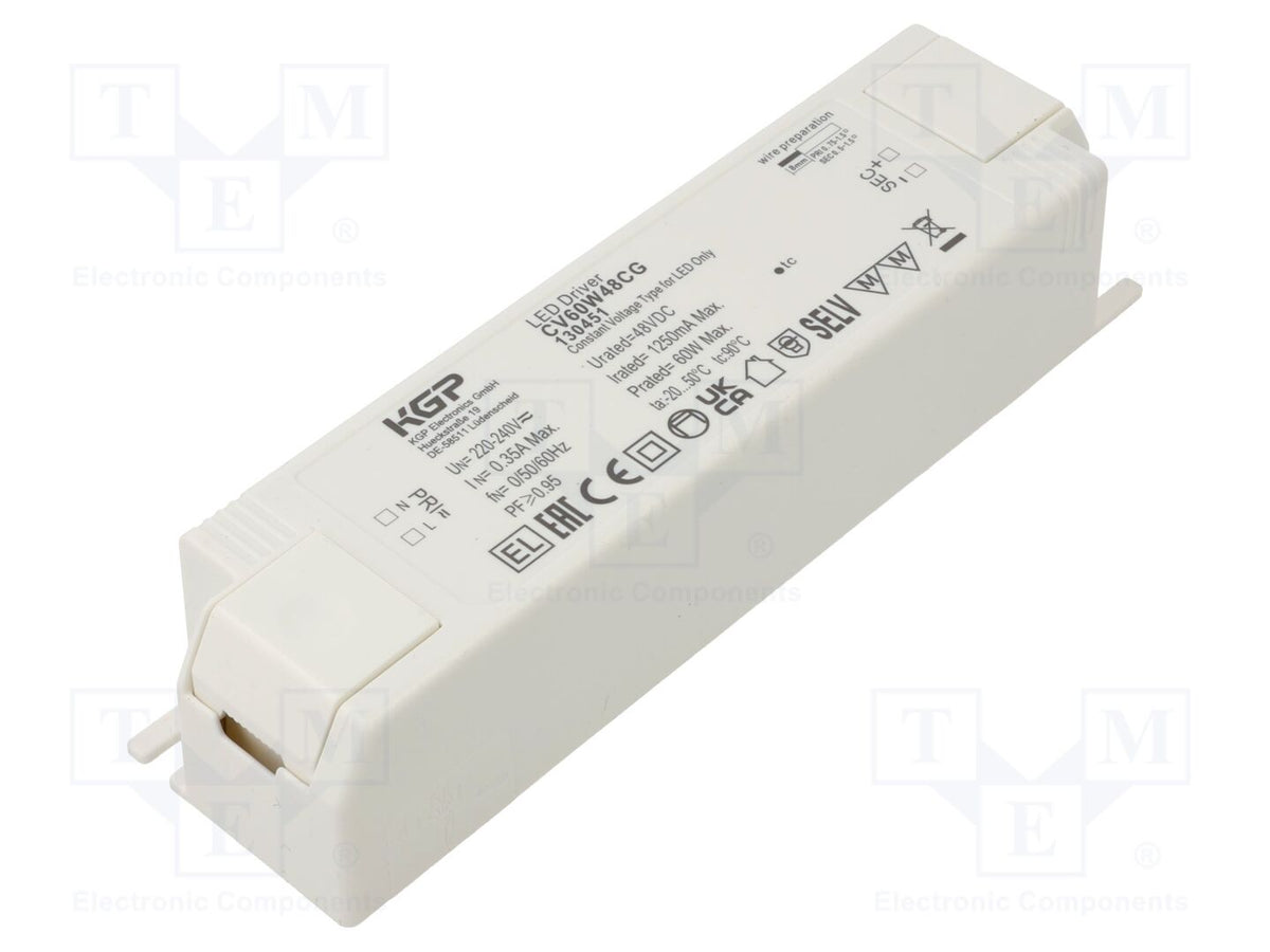 KGP ELECTRONICS CV60W48CG LED-virtalähde 60W 48VDC