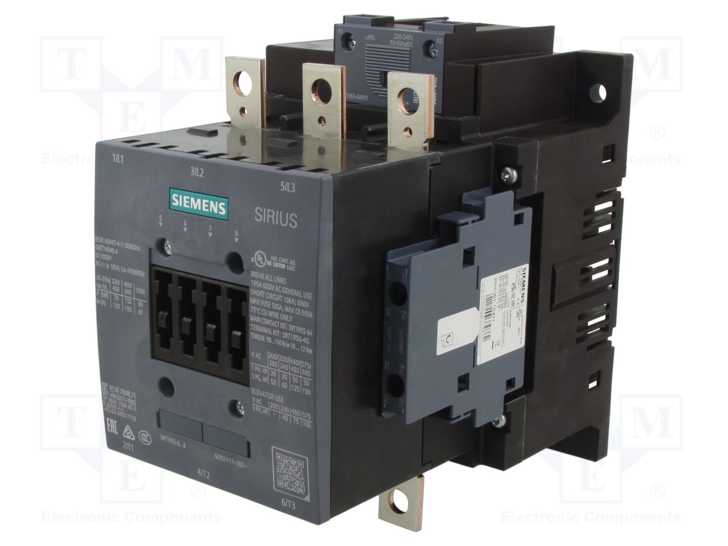 SIEMENS 3RT1055-6AP36 Kontraktori 150A