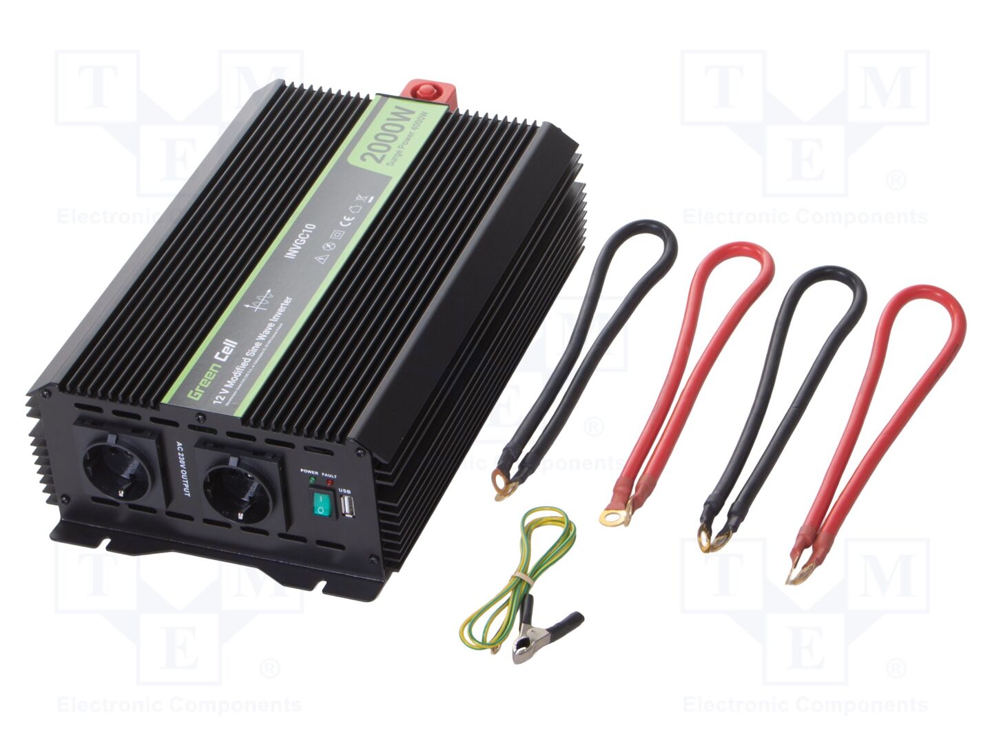 GREEN CELL INVGC10 DC/AC-muunnin 2kW 12V