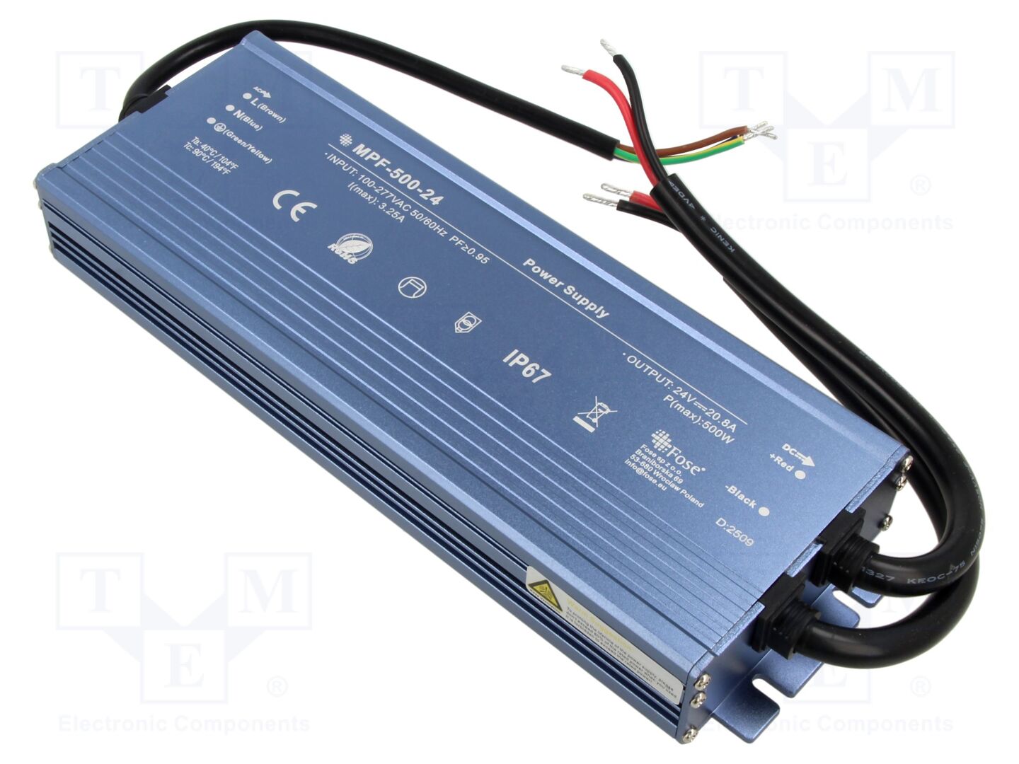 FOSE MPF-500-24 LED-verkkolaite 500W IP67