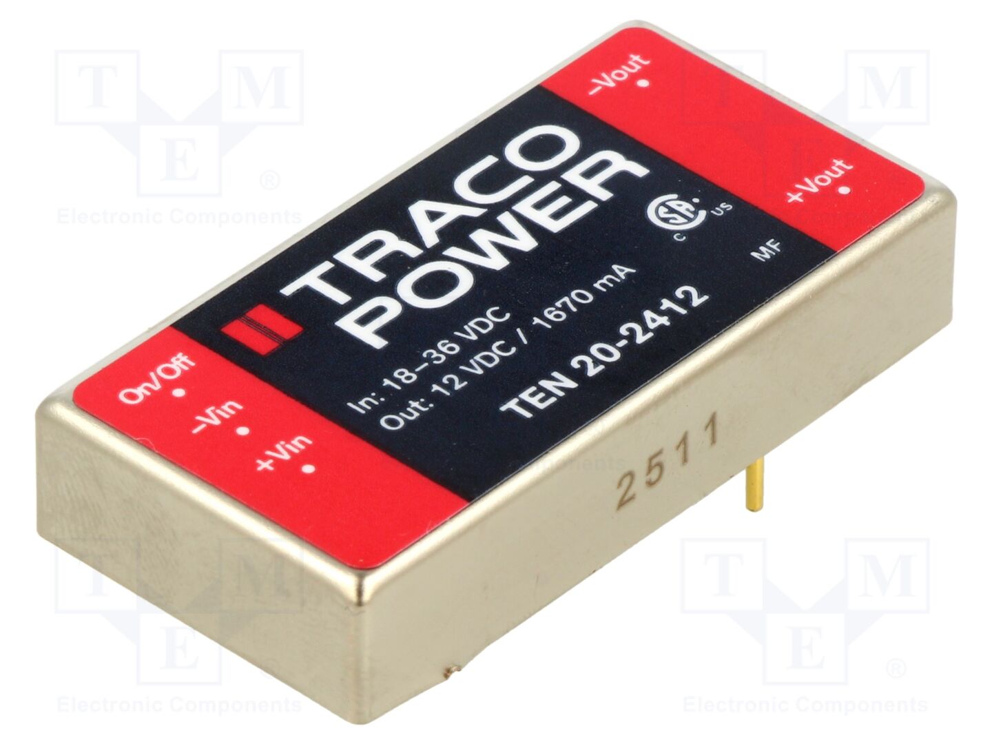 TRACO POWER TEN20-2412 DC/DC-muunnin 20W