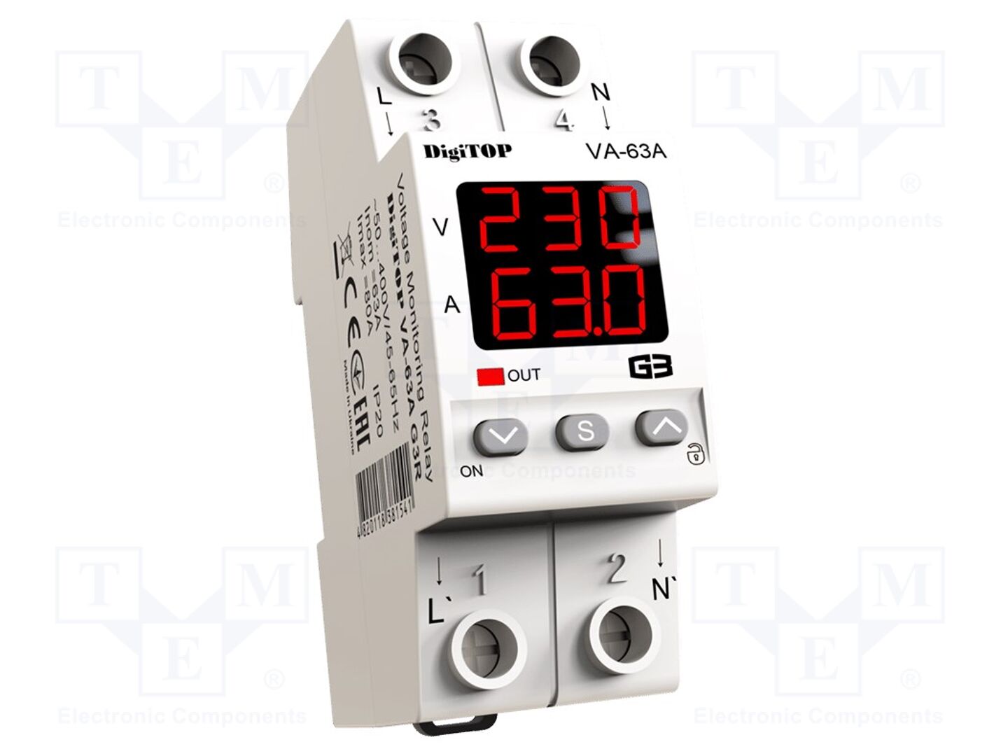 DIGITOP ELECTRIC VA-63A-G3R Jännitteenvalvontarele AC 63A