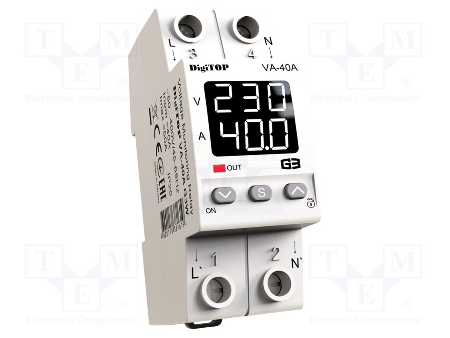 DIGITOP ELECTRIC VA-40A-G3W Jännitemonitorointirele 40A