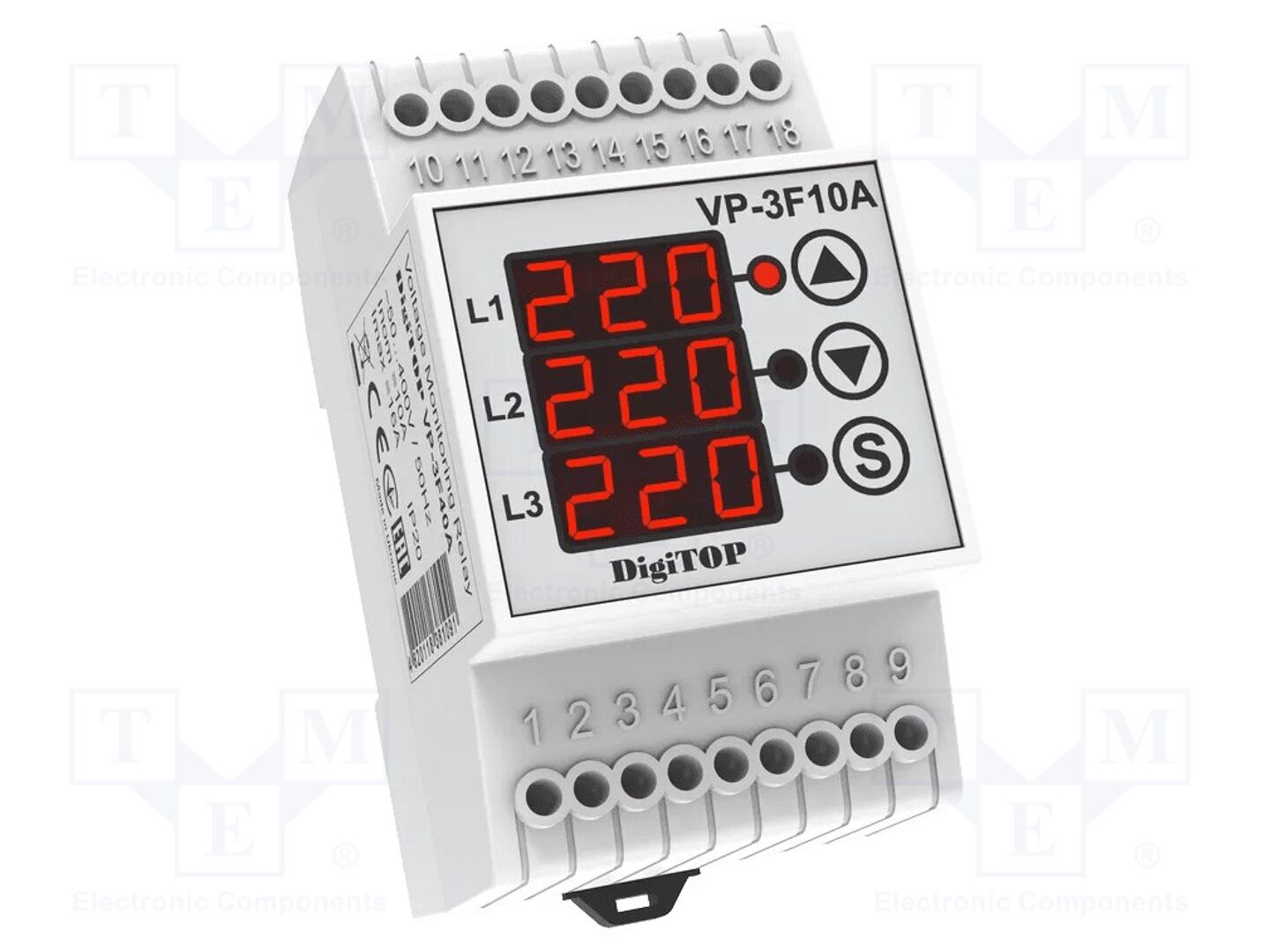 DIGITOP ELECTRIC VP-3F10A Jännitteenvalvontarele 400VAC