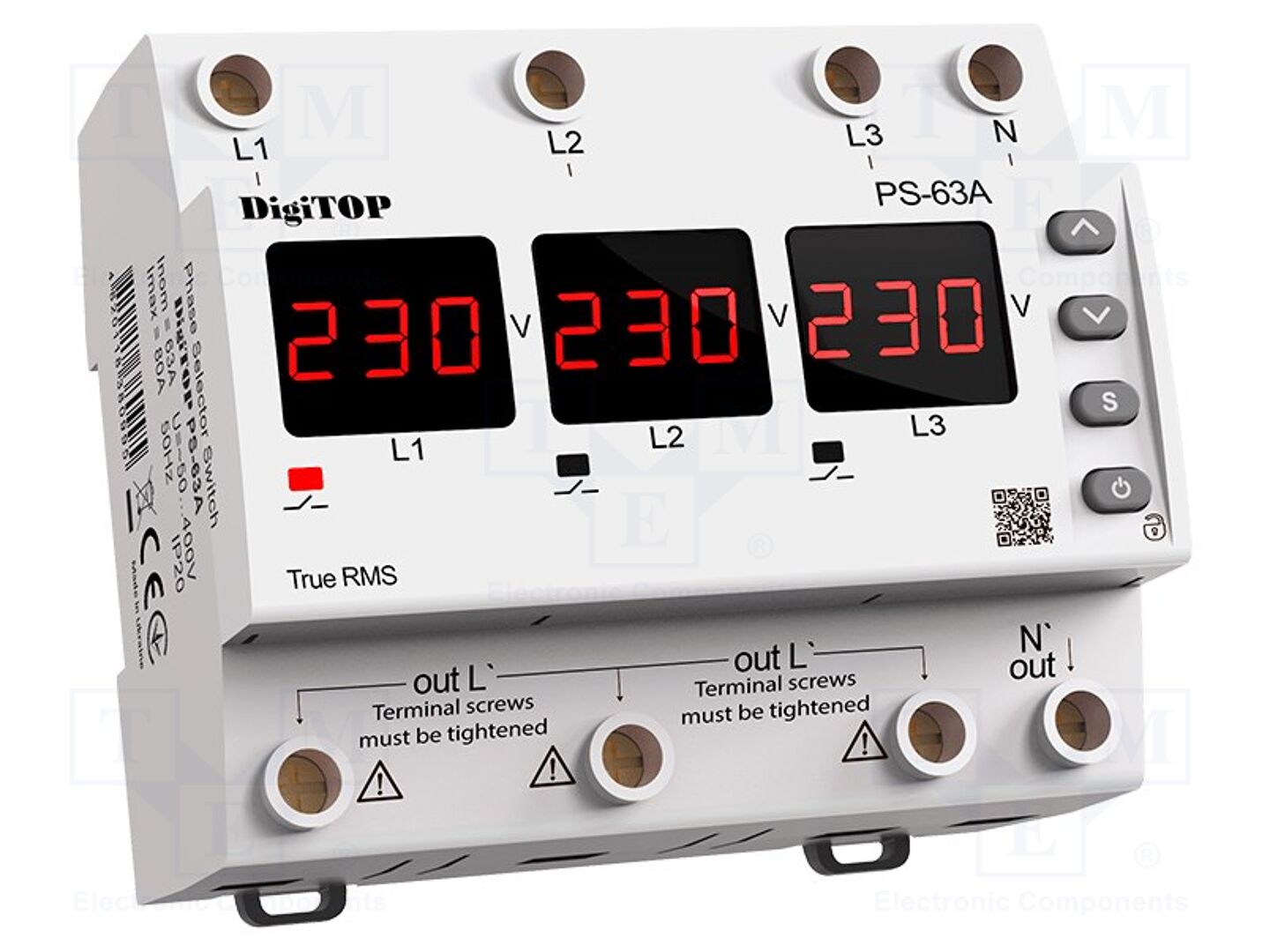 DIGITOP ELECTRIC PS-63A Valvontarele AC voltage
