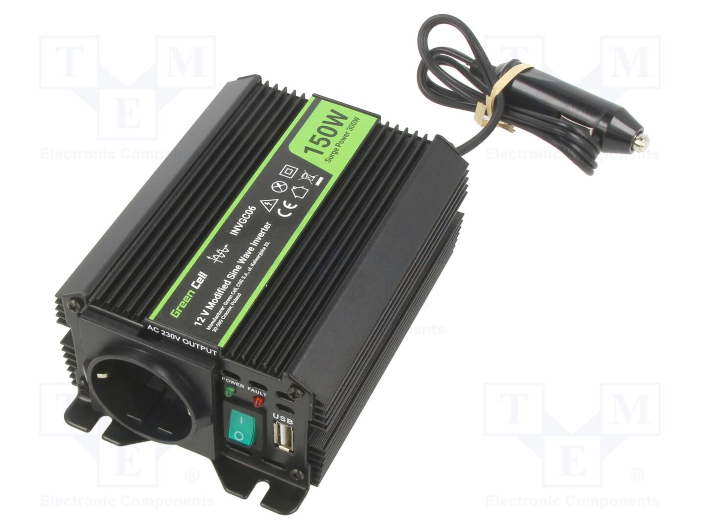 GREEN CELL INVGC06 DC/AC muunnin 150W 12V