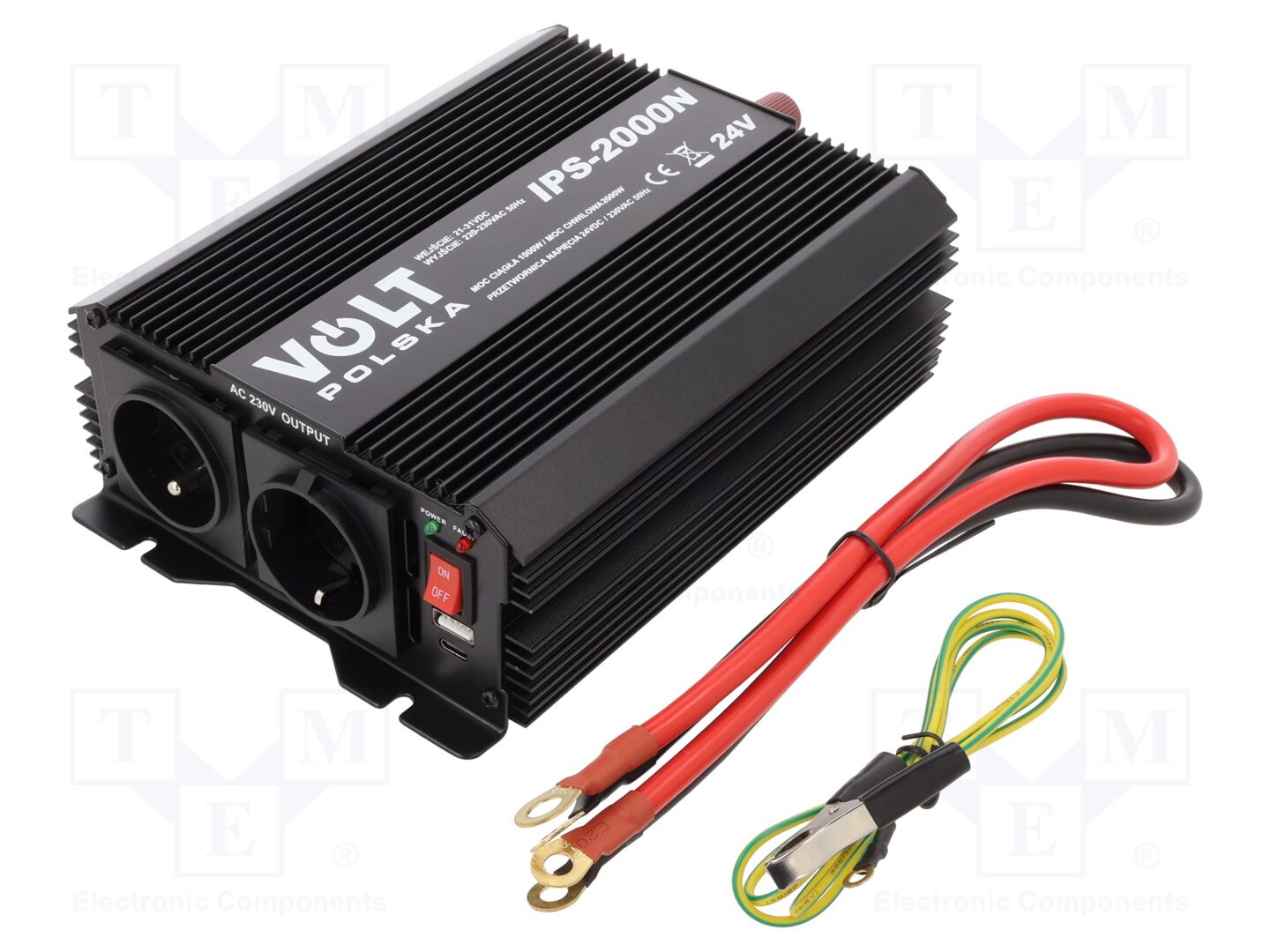 VOLT POLSKA IPS2000/24V-N DC/AC muunnin 1000W 24V