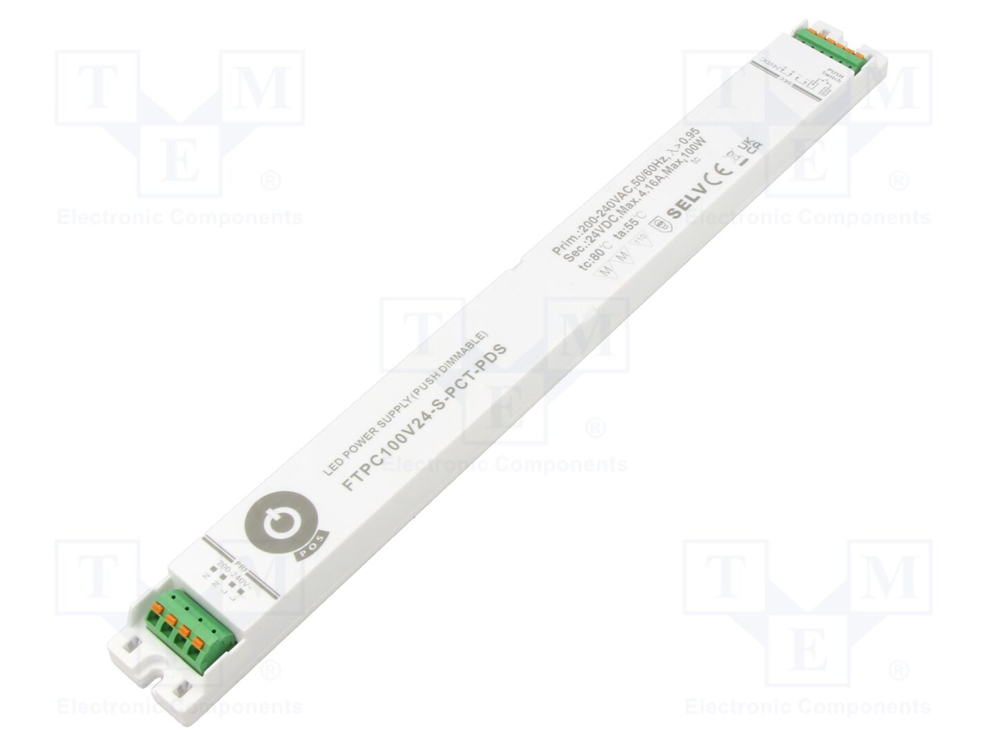 POS FTPC100V24-S-PCT-PDS LED-verkkolaite 100W 24VDC