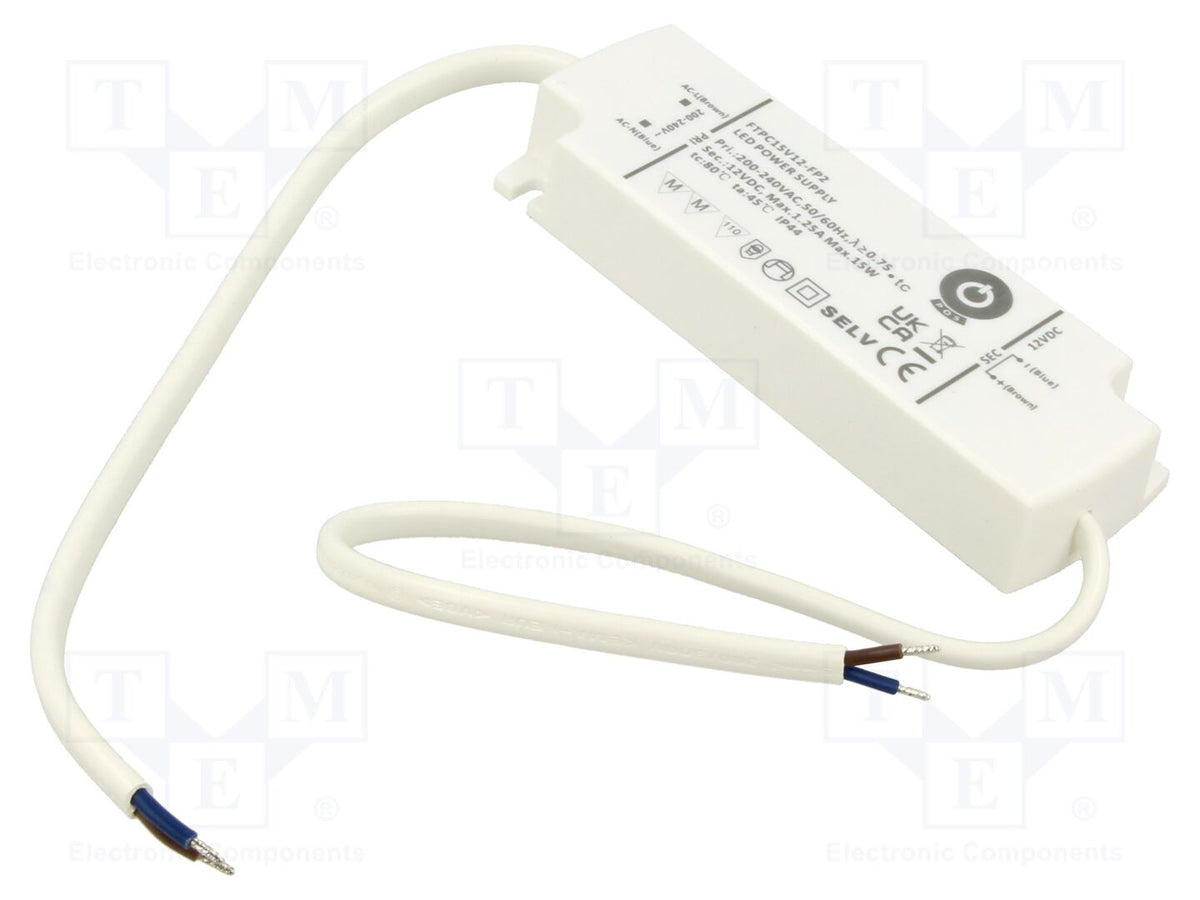 POS FTPC15V12-FP2 LED-virtalähde 15W 12VDC