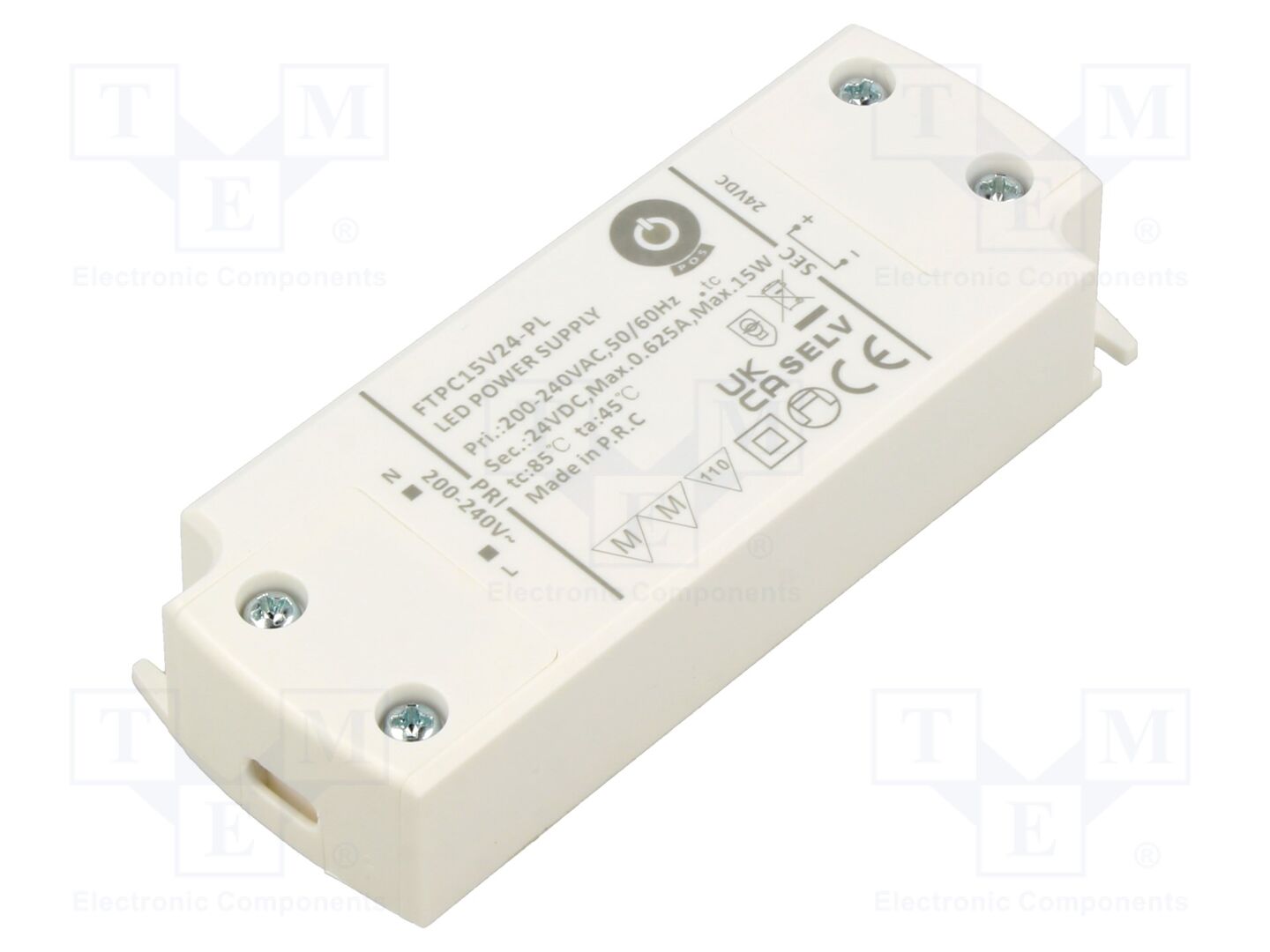 POS FTPC15V24-PL LED-virtalähde 15W 24VDC
