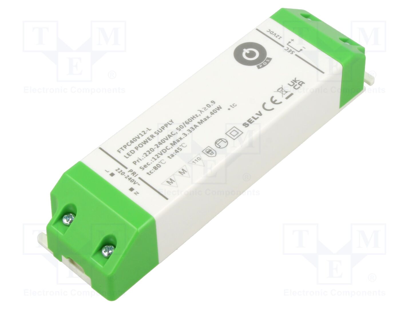 POS FTPC40V12-L LED-teholähde 40W