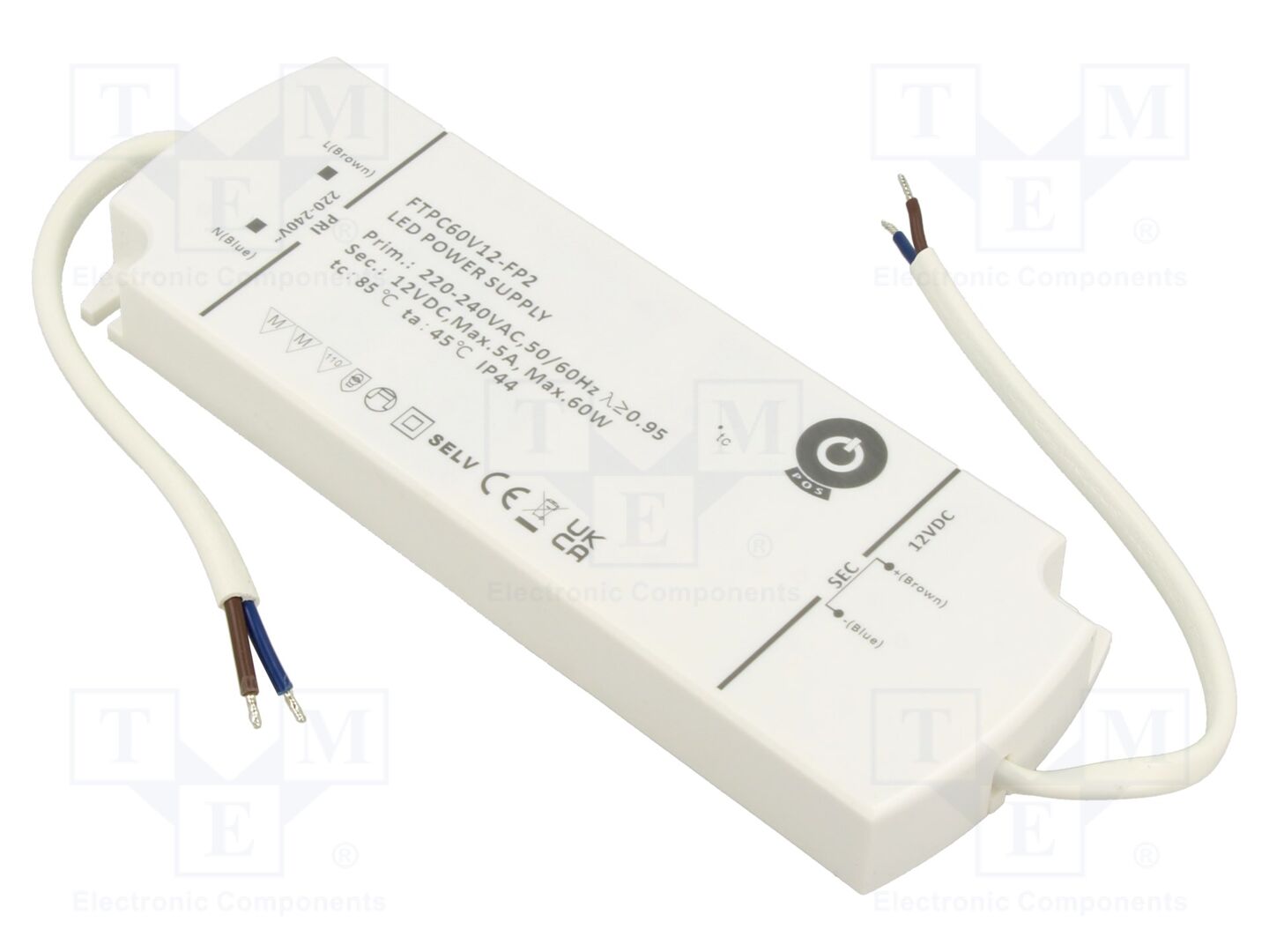 POS FTPC60V12-FP2 LED-virtalähde 60W 12VDC