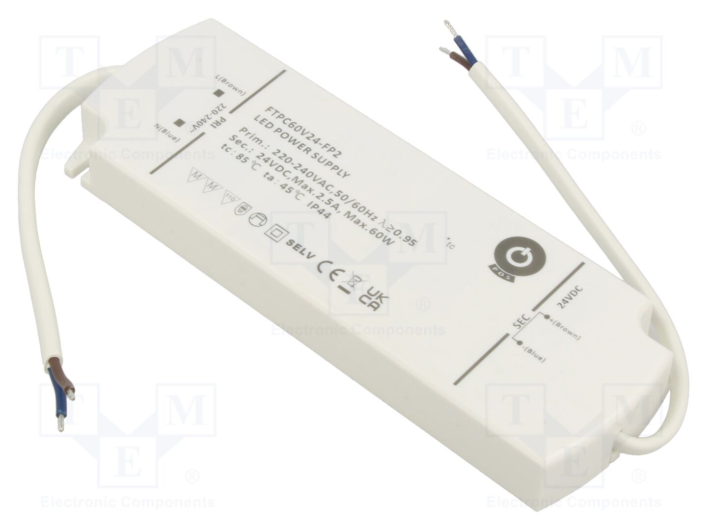 POS FTPC60V24-FP2 LED-virtalähde 60W 24VDC