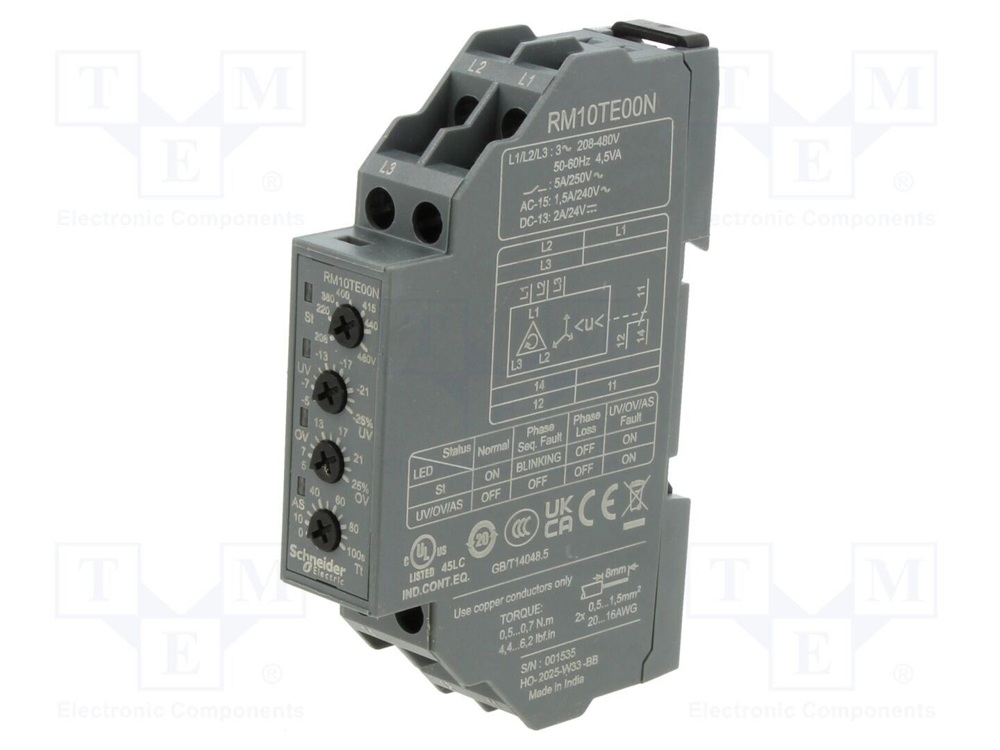 SCHNEIDER ELECTRIC RM10TE00N Valvontarele DIN-kisko