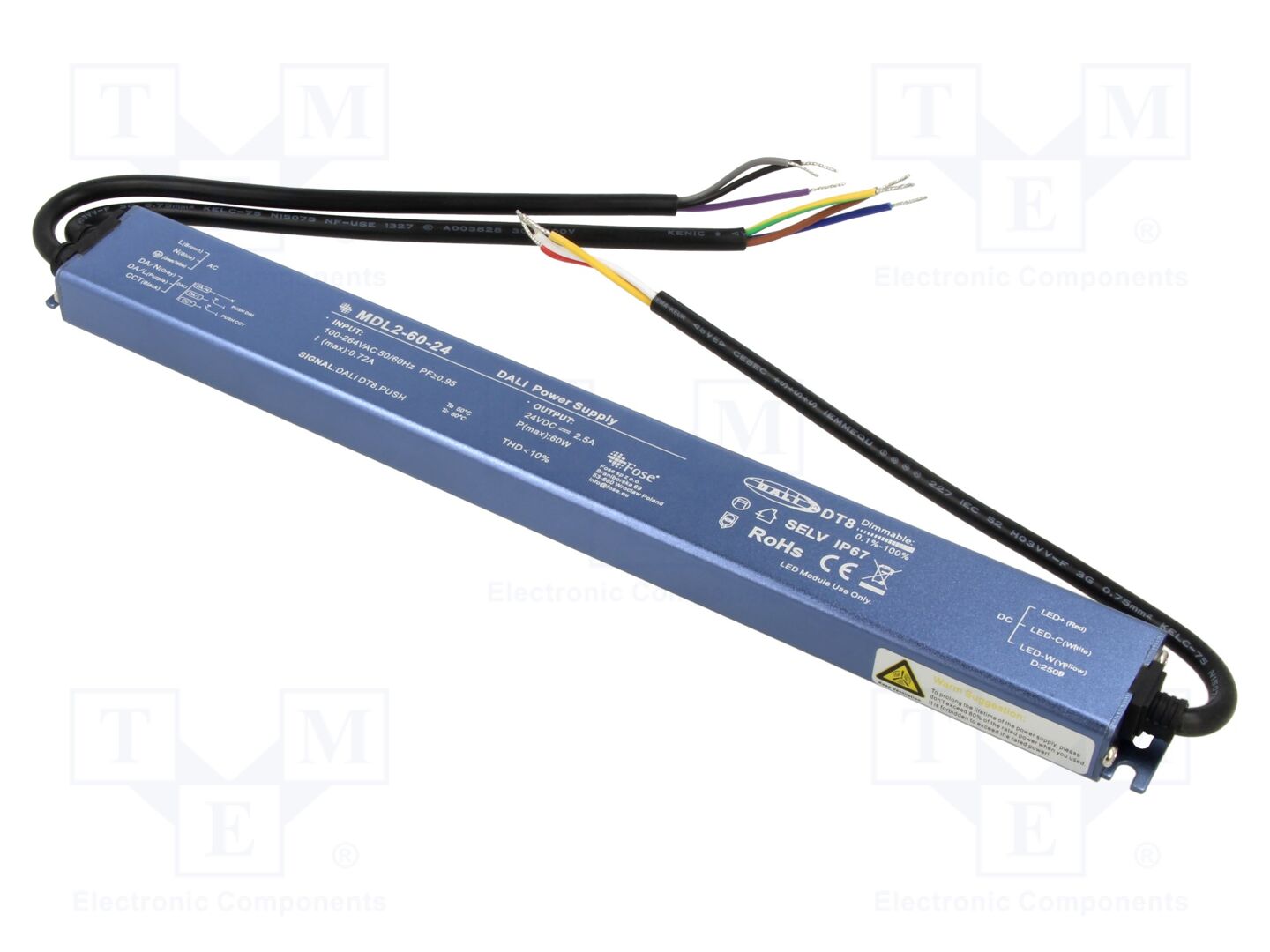 FOSE MDL2-60-24 LED-verkkolaite 60W IP67