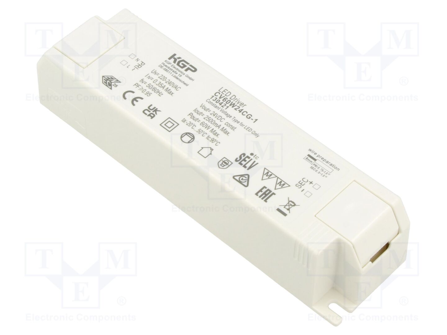 KGP ELECTRONICS CV60W24CG-1 LED-verkkolaite 60W 24VDC