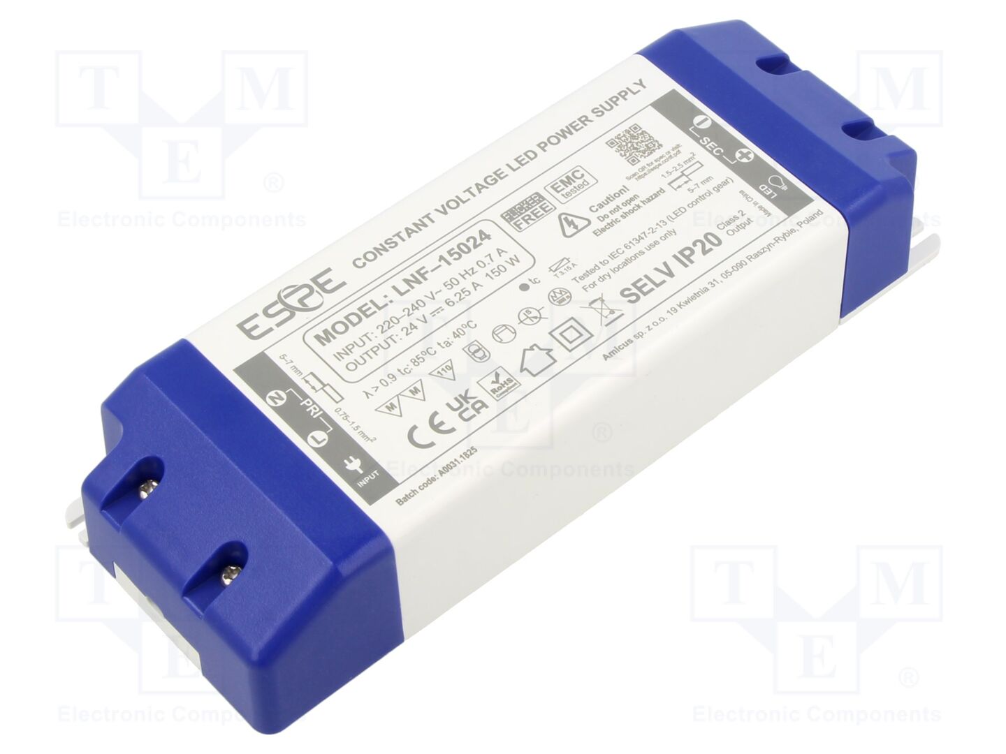 ESPE LNF-15024 LED-virtalähde 150W 24VDC 6.25A