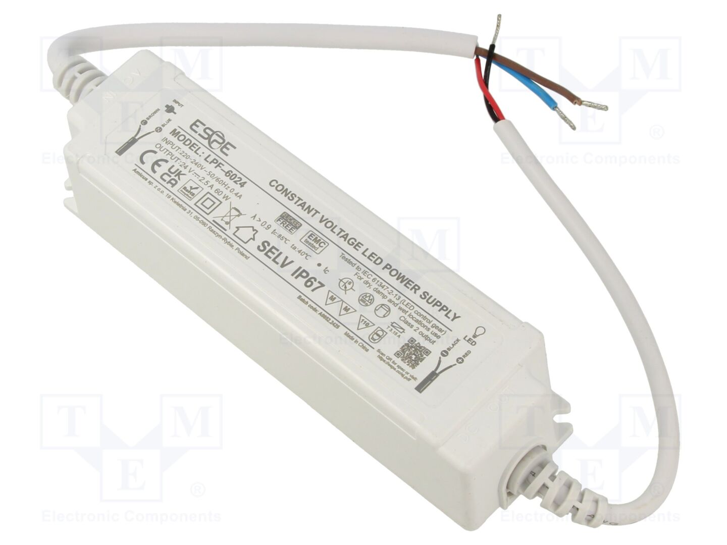 ESPE LPF-6024 LED-verkkolaite 60W 24VDC 2.5A