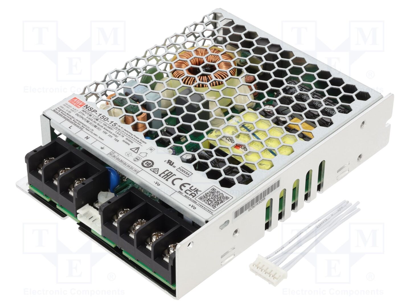 MEAN WELL NSP-150-15 Sisäänrakennettu kytkentävirtalähde 150W 15VDC