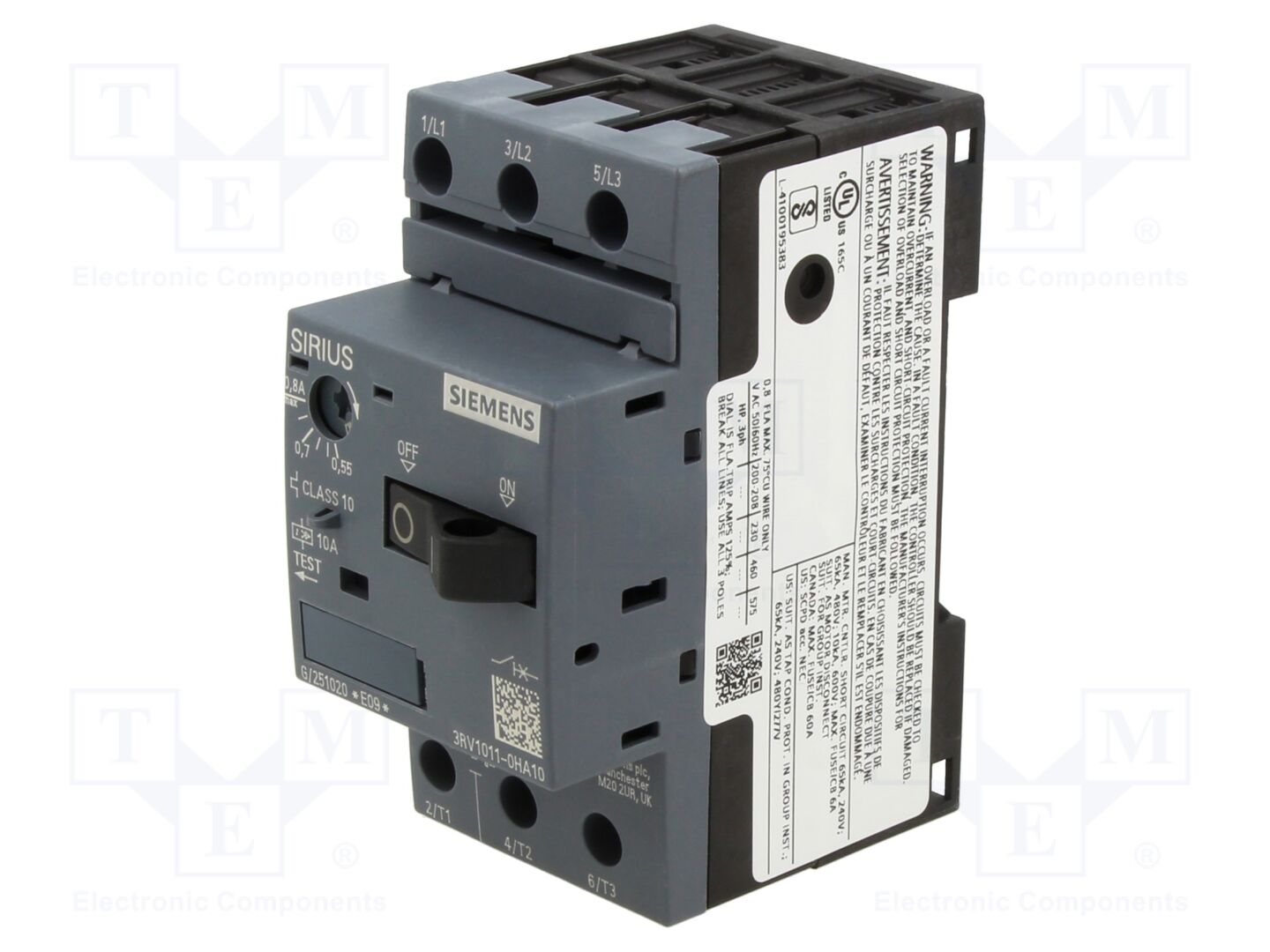 SIEMENS 3RV1011-0HA10 Moottorinsuojakatkaisija 0.18kW