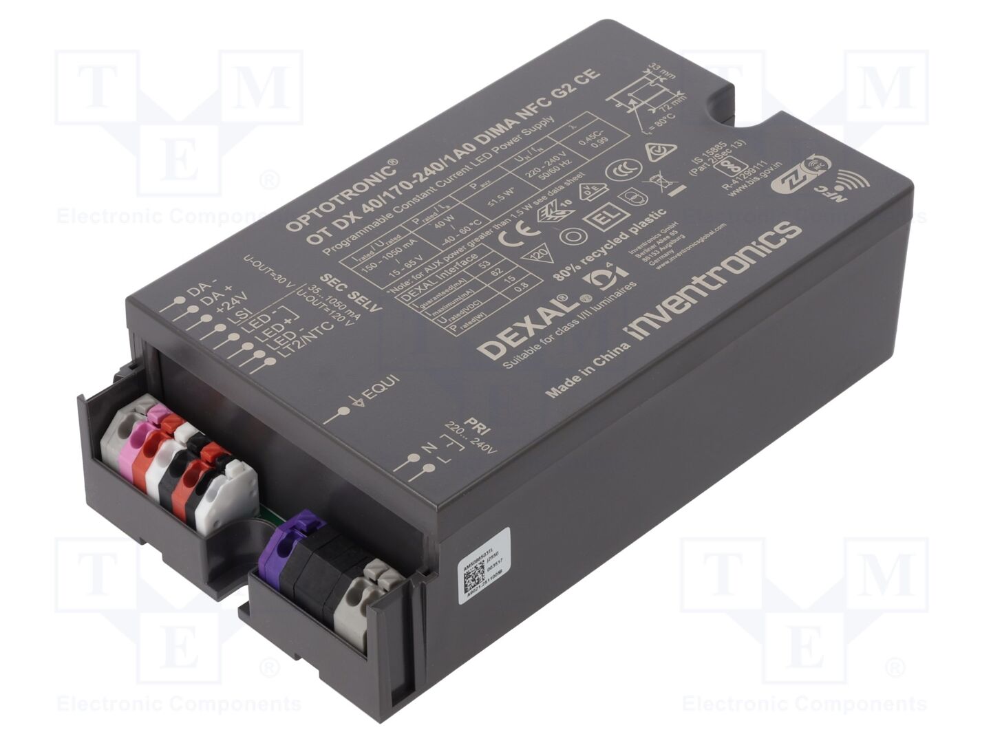 INVENTRONICS OT DX 40/170-240/1A0 DIMA NFC G2 CE LED-virtalähde 40W