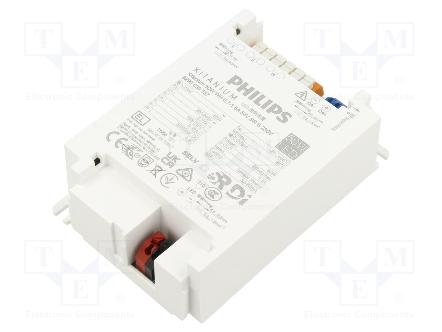 PHILIPS XITANIUM 50W Kytkentäsähkönsyöttö LED DALI 54V 1500mA