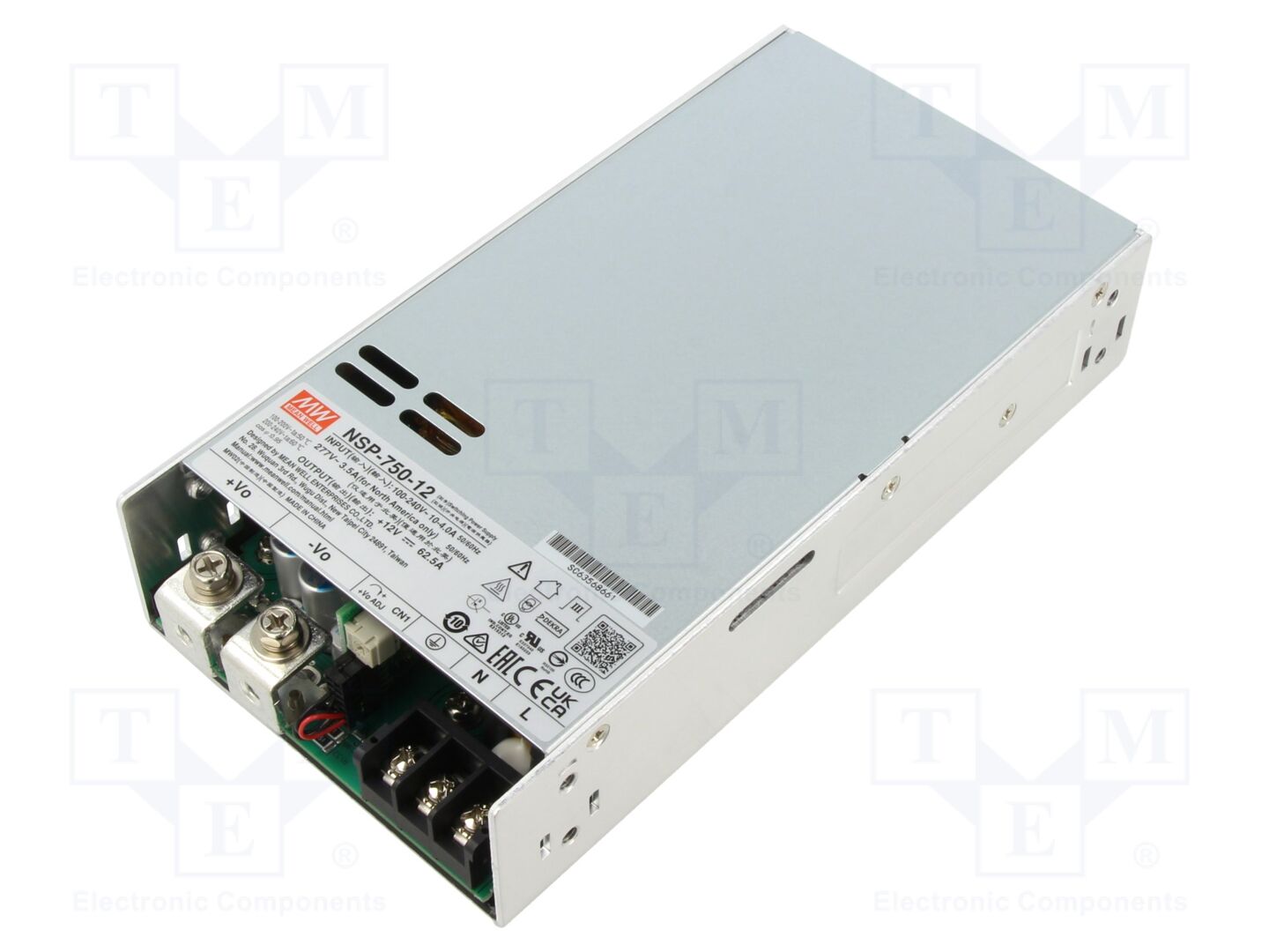 MEAN WELL NSP-750-12 Kytkinlähde 750W 12VDC modulaarinen
