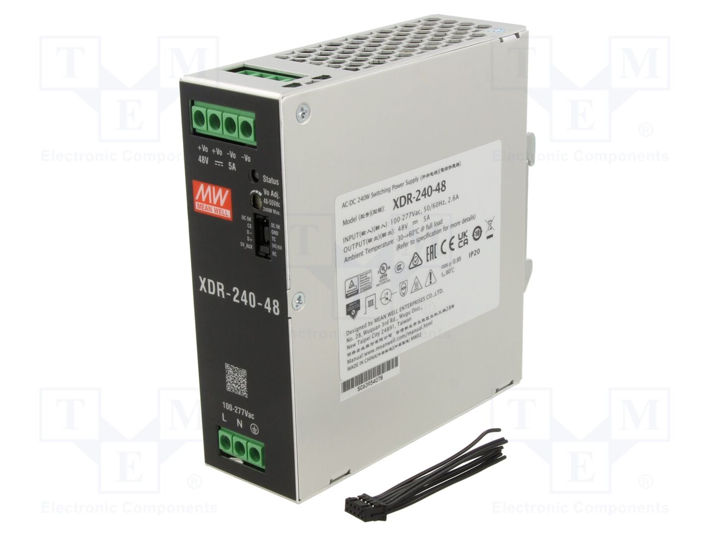 MEAN WELL XDR-240-48 DIN-kisko teholähde 240W