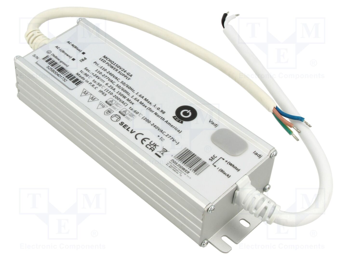 POS MCHQ150V24-GA LED-verkkolaite 150W 24VDC 6,25A