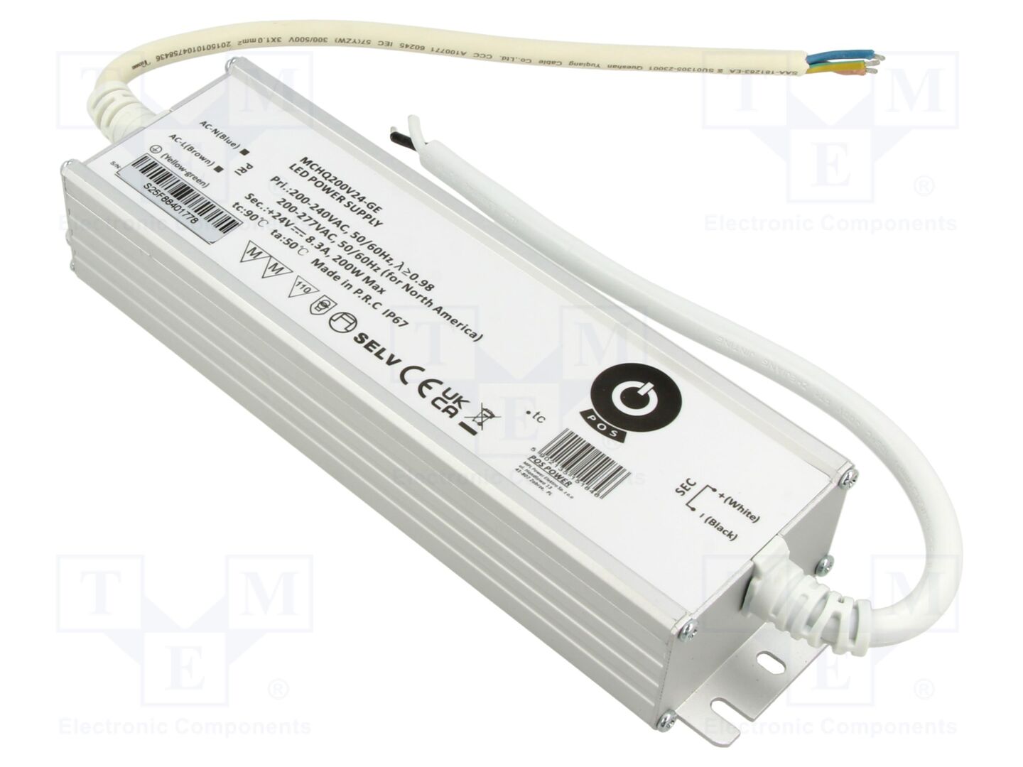 POS MCHQ200V24-GE LED-verkkolaite 200W 24VDC 8,33A