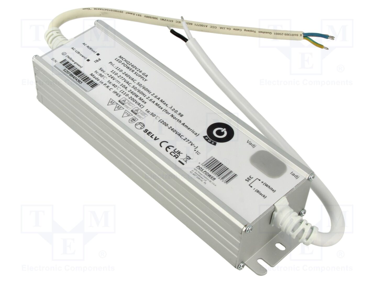 POS MCHQ240V24-GA LED-virtalähde 240W 24VDC 10A
