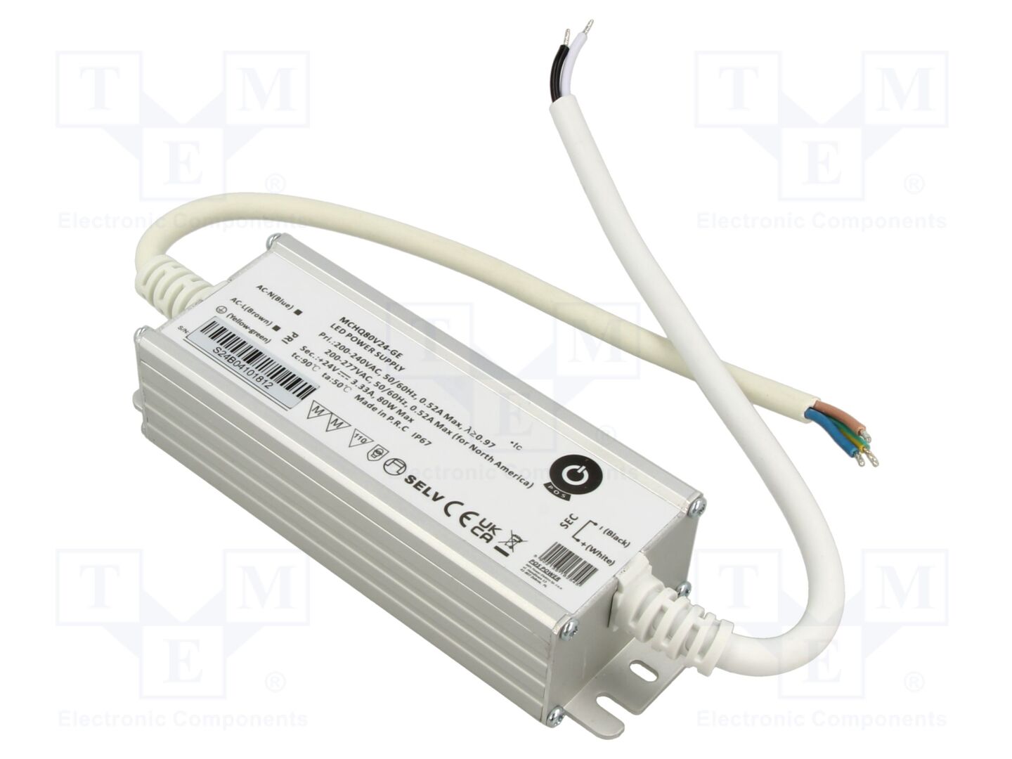 POS MCHQ80V24-GE LED-virtalähde 80W 24VDC 3.33A IP67