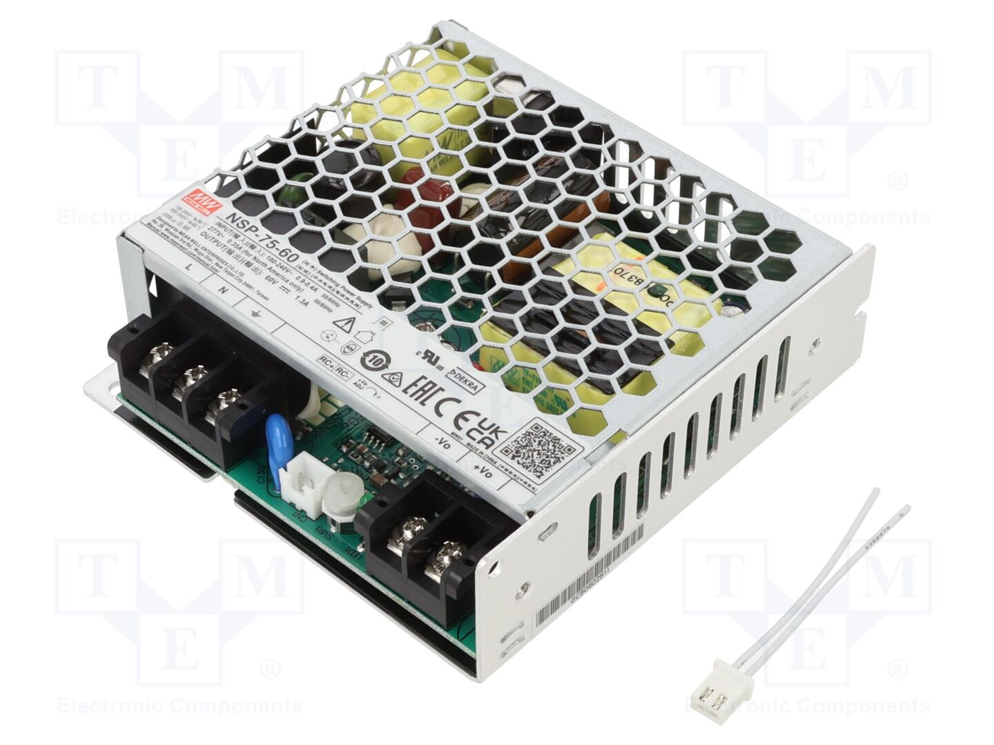 MEAN WELL NSP-75-60 Sisäänrakennettu kytkentävirtalähde 75W 60VDC