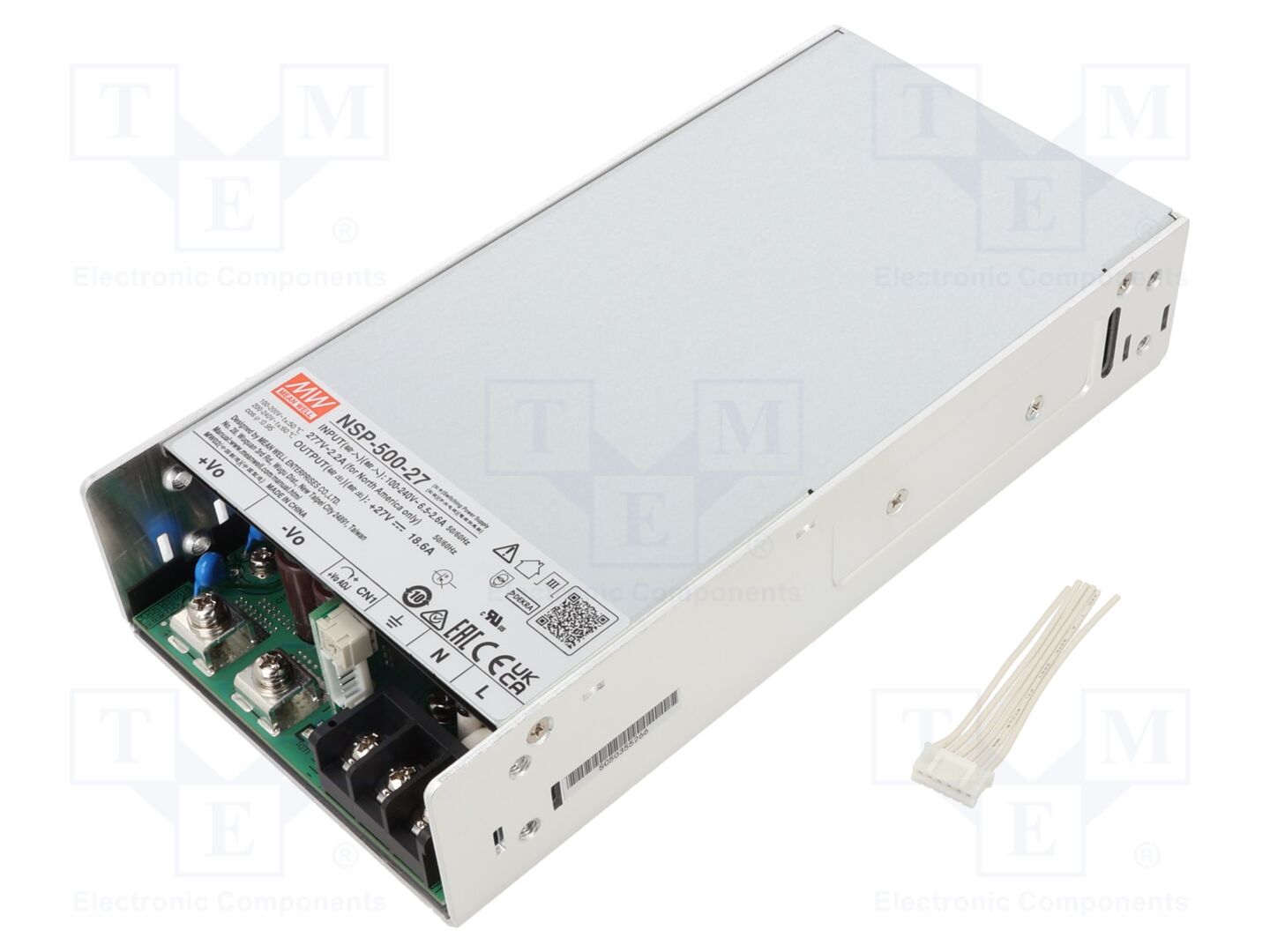 MEAN WELL NSP-500-27 Kytkinmuuntaja 500W 27VDC modulaarinen