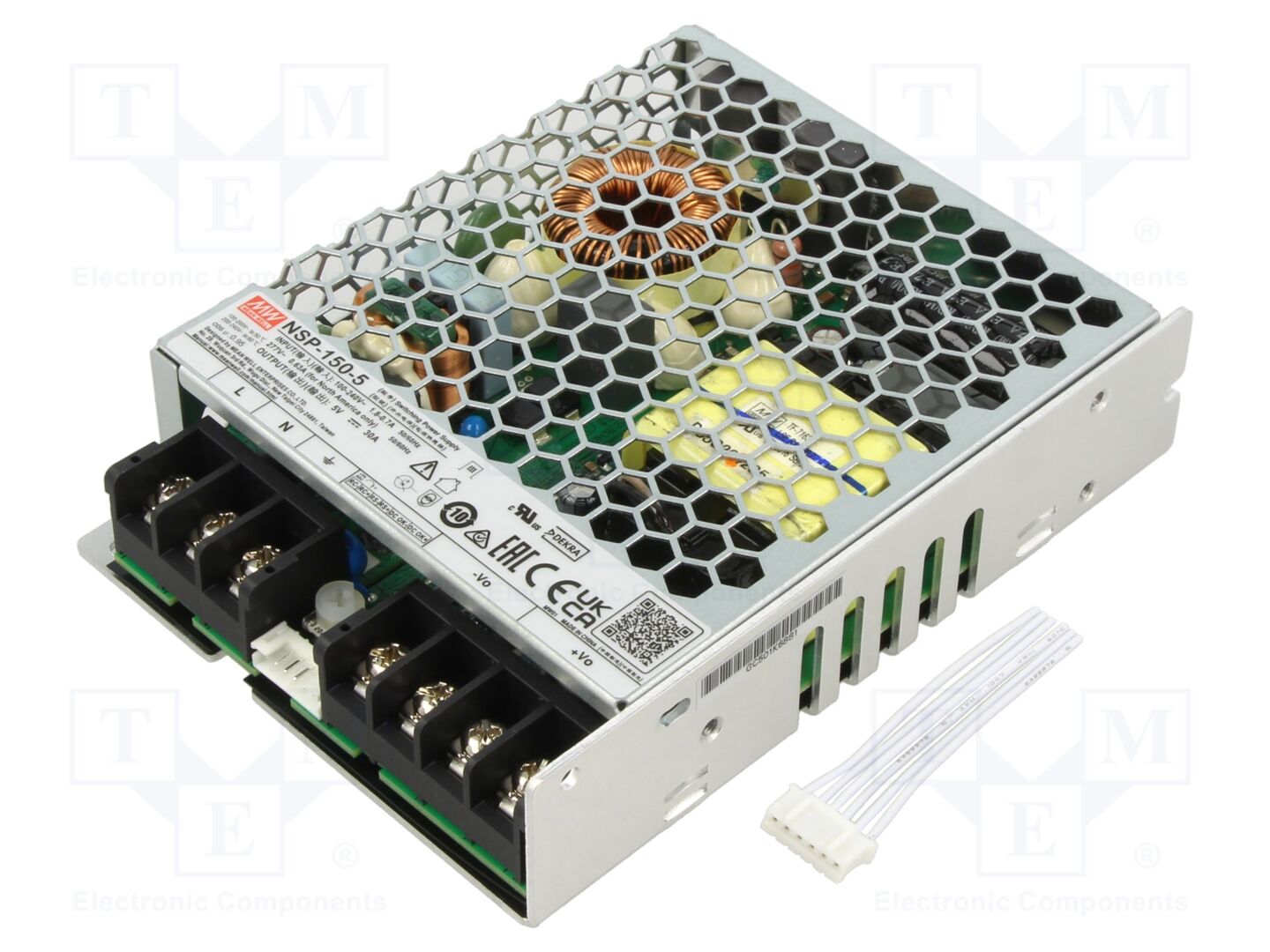 MEAN WELL NSP-150-5 Sisäänrakennettu kytkentävirtalähde 150W 5VDC 30A