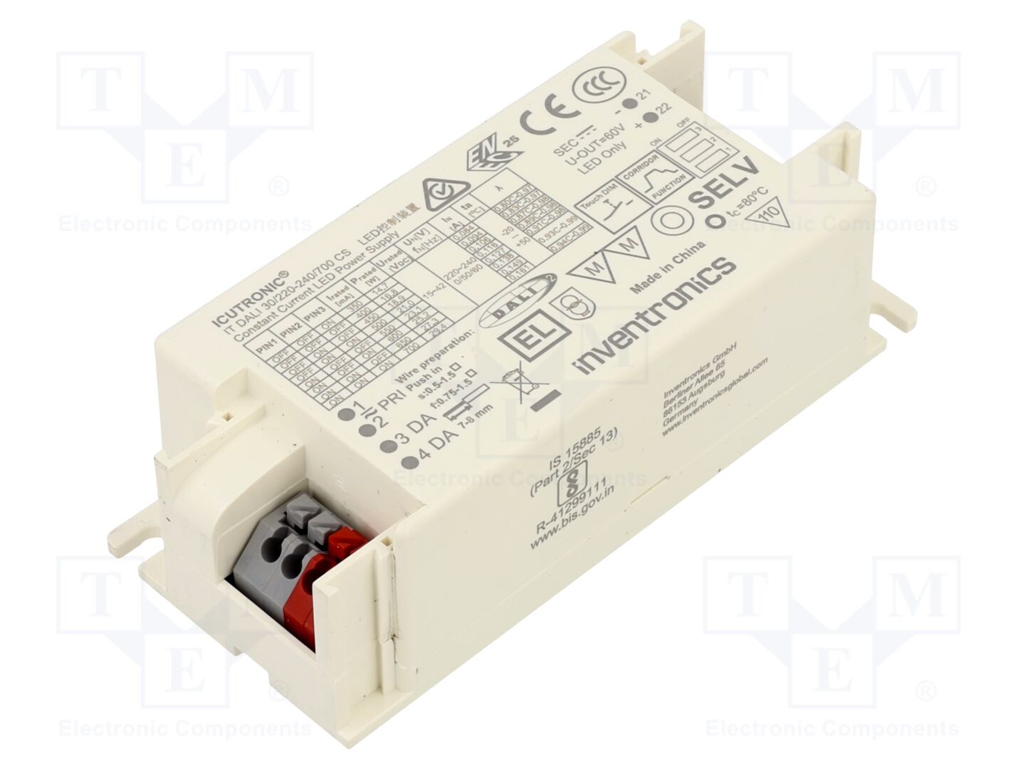 INVENTRONICS IT DALI 30/220-240/700 CS LED-virtalähde 29,4W 700mA