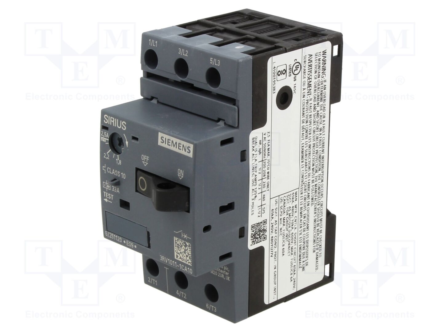 SIEMENS 3RV1011-1CA10 Moottorinsuojakatkaisija 0.75kW