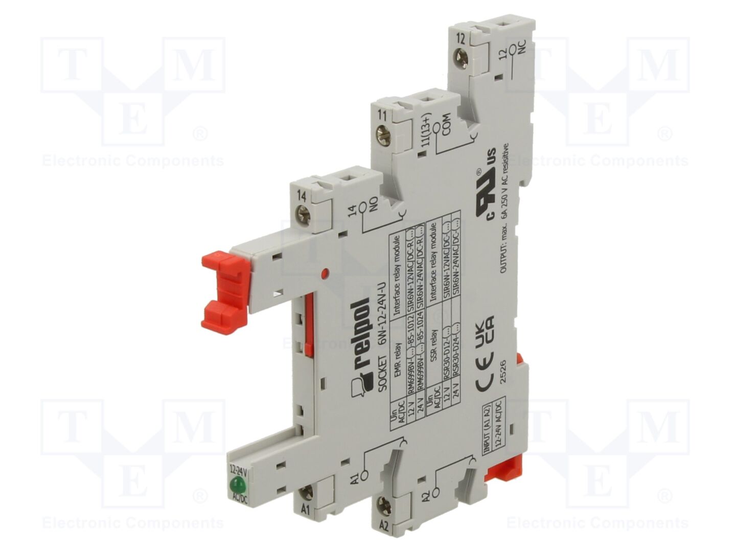 RELPOL 6W-12-24V-U Relekanta 6A