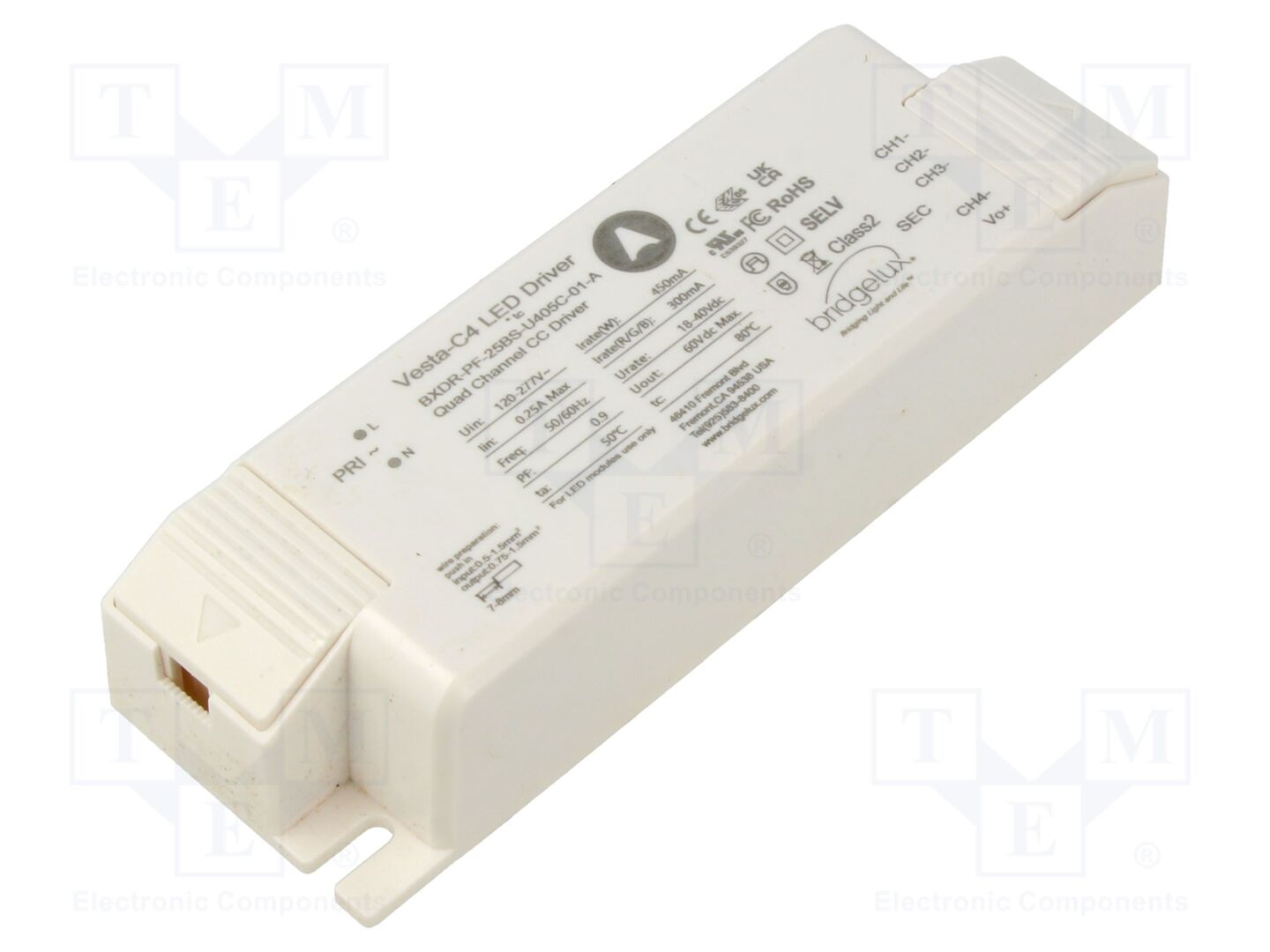 BRIDGELUX BXDR-PF-25BS-U405C-01-A LED-virtalähde 25W 18-40VDC Casambi