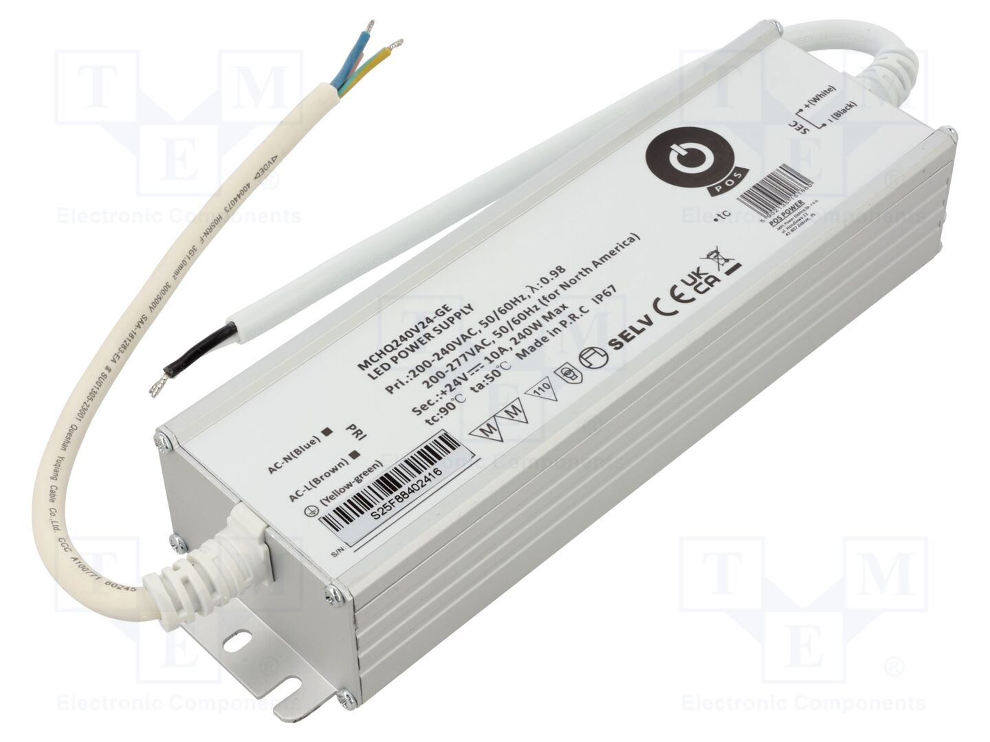 POS MCHQ240V24-GE LED-virtalähde 240W 24VDC 10A