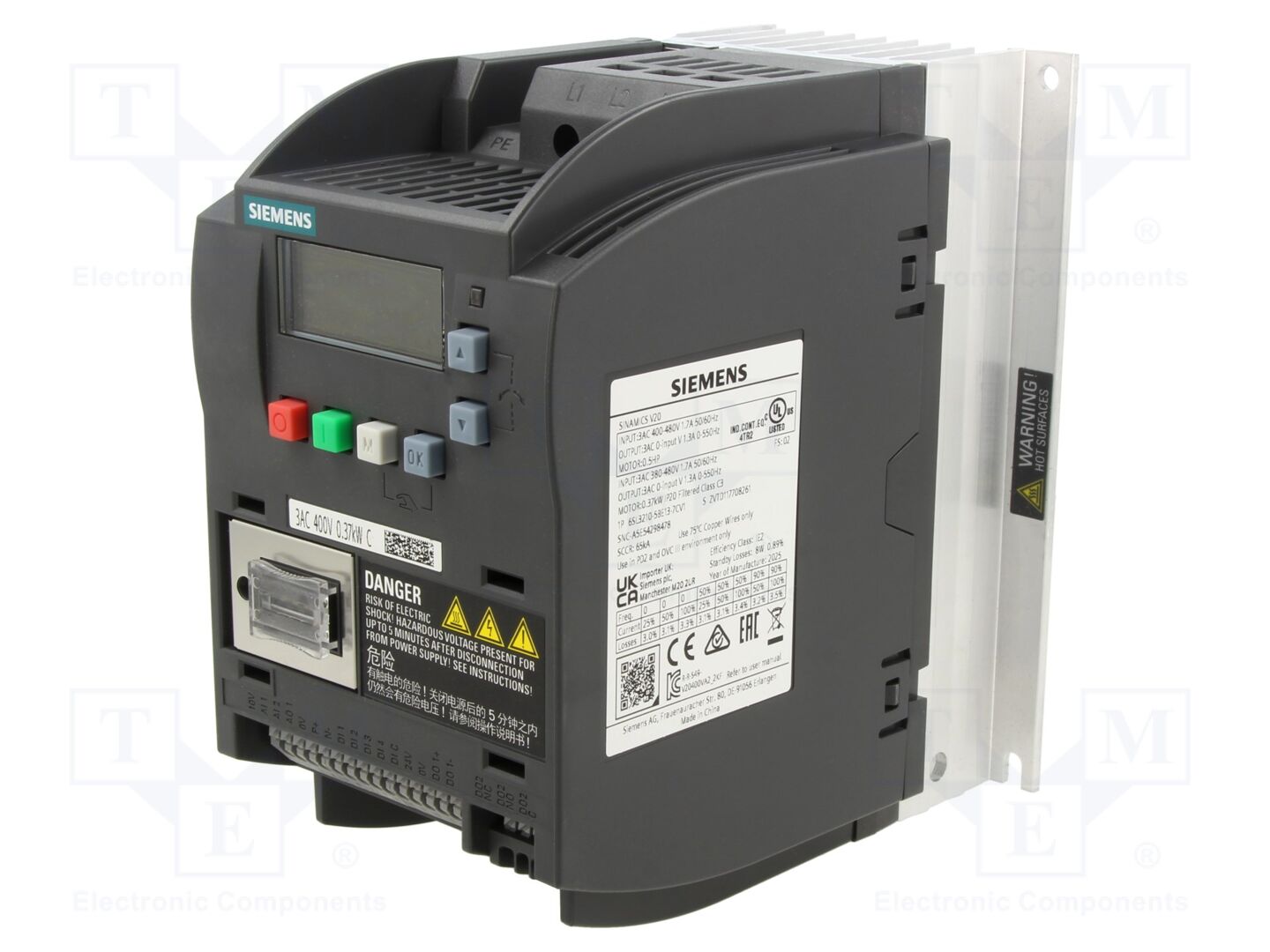 SIEMENS 6SL3210-5BE13-7CV1 Taajuusmuuttaja 0.37kW